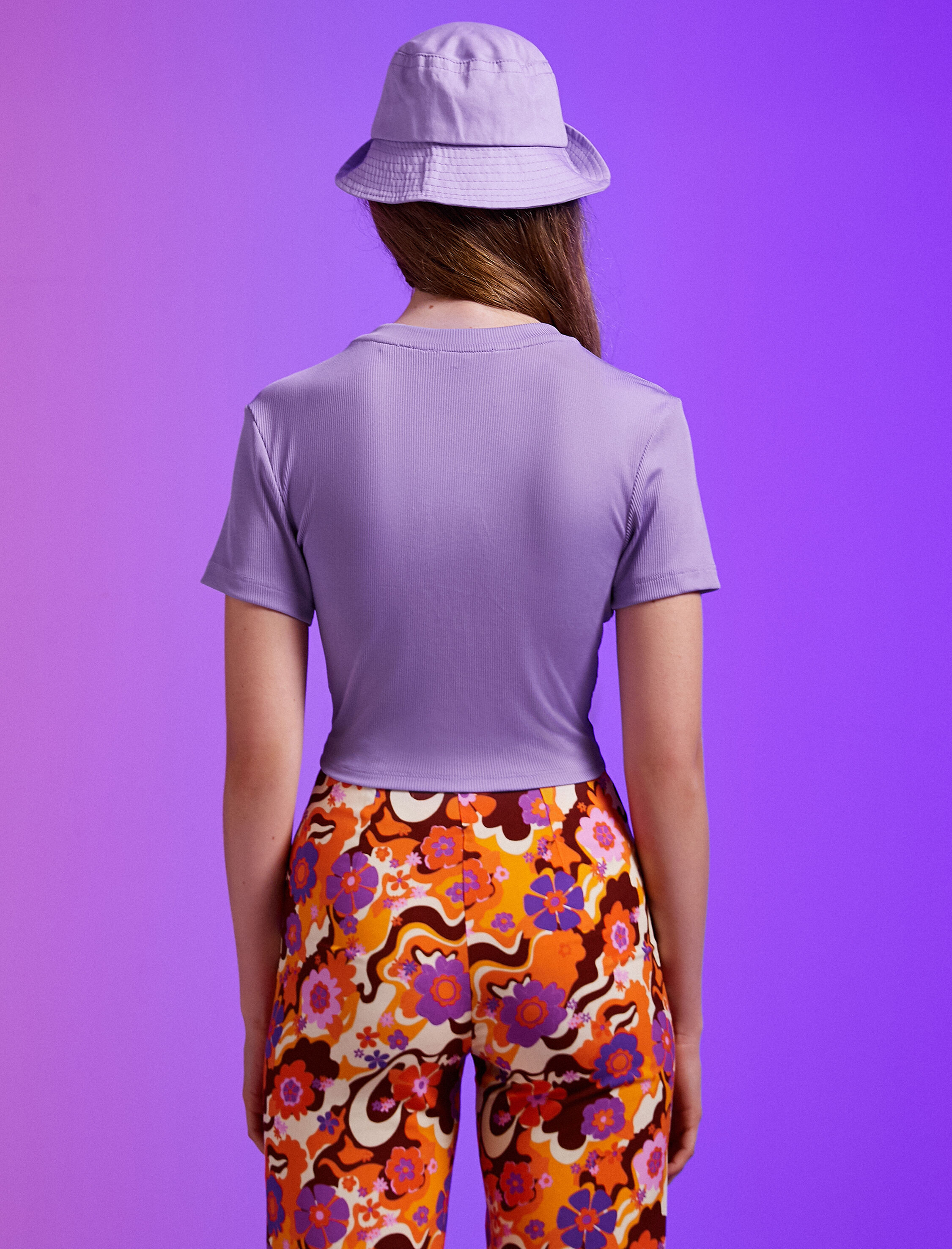   Crop Tişört Zincir Detaylı Bisiklet Yaka