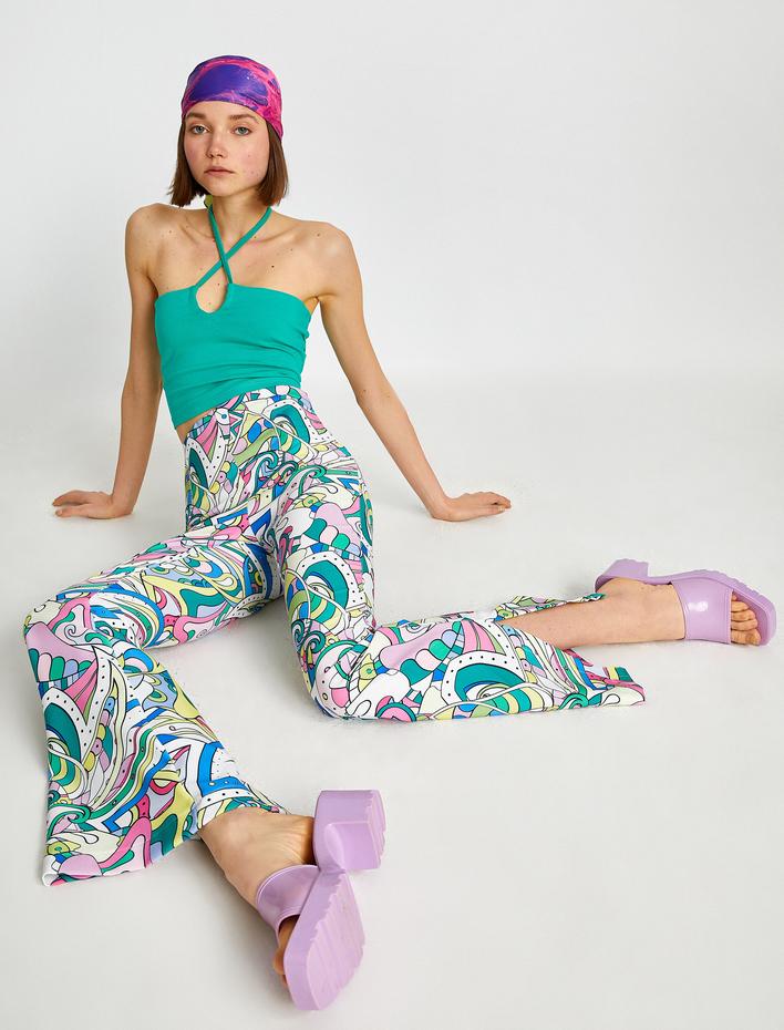  Yüksek Bel Geniş Paça Pantolon