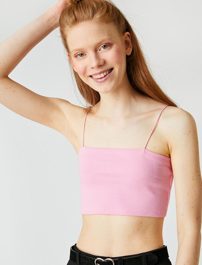  İnce Askılı Crop Atlet