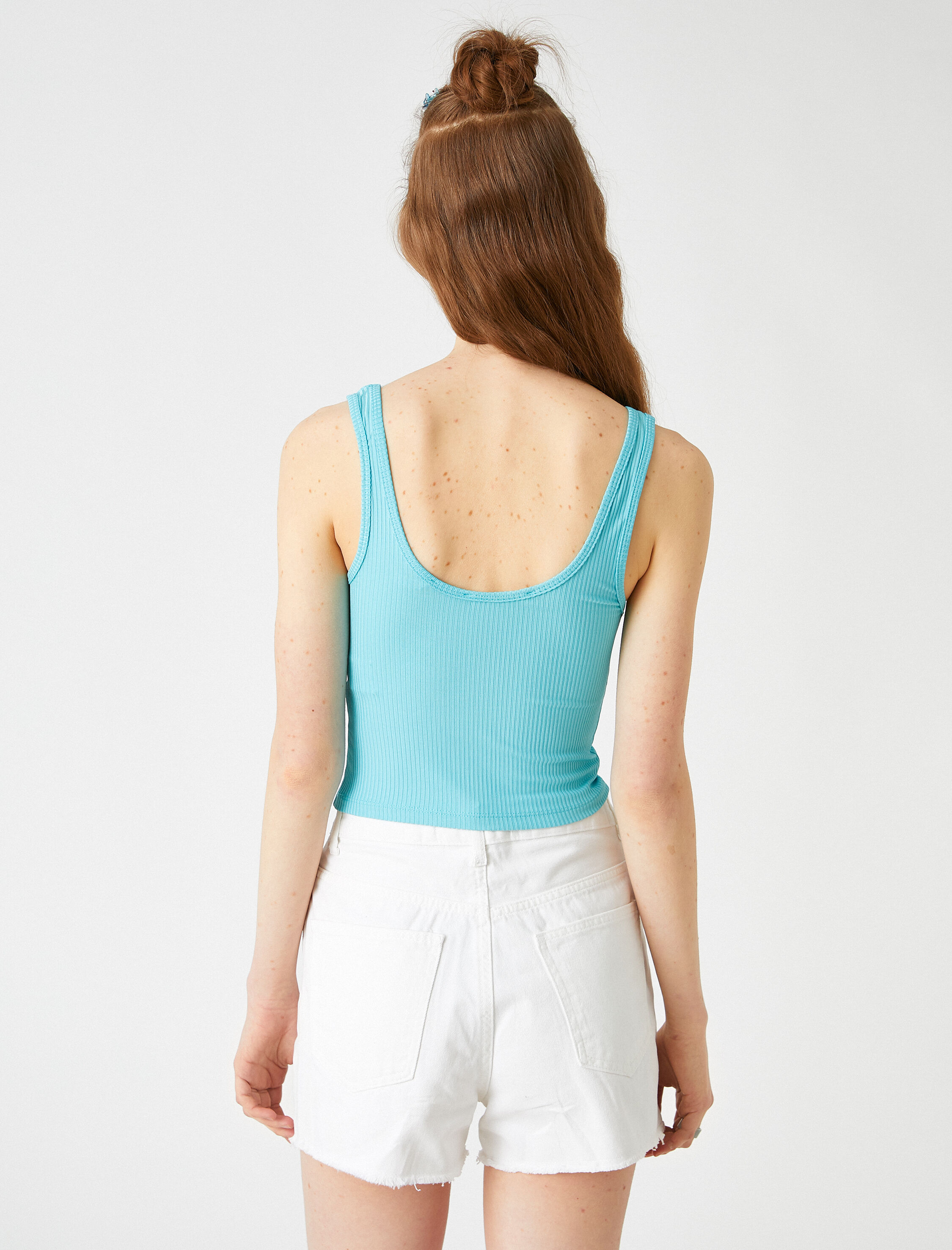   Fitilli Atlet Kalın Askılı Oyuk Yaka