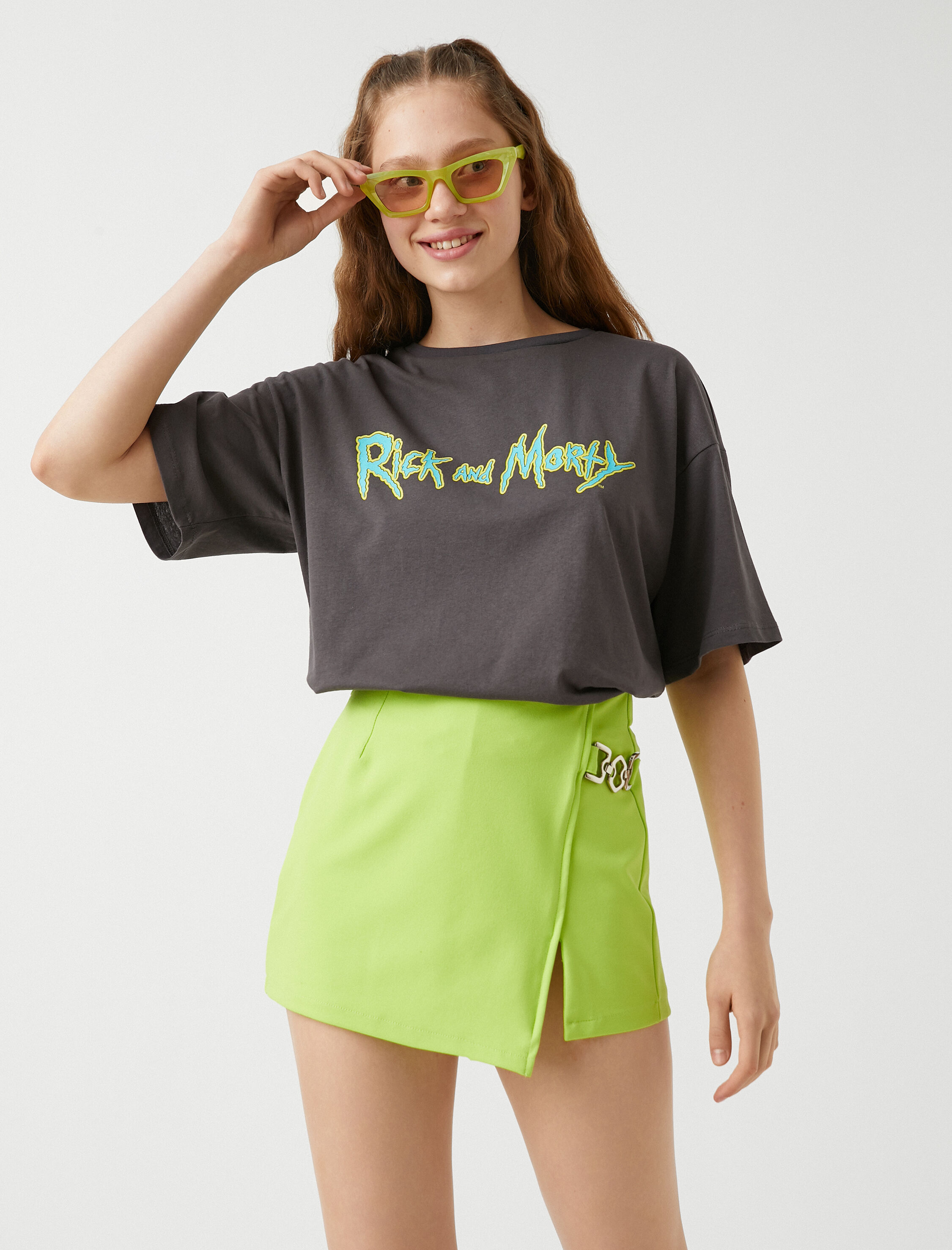   Rick and Morty Lisanslı Baskılı Tişört