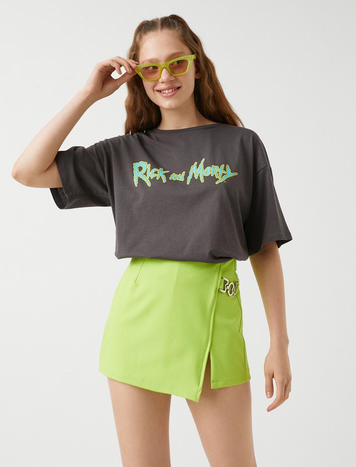  Rick and Morty Lisanslı Baskılı Tişört