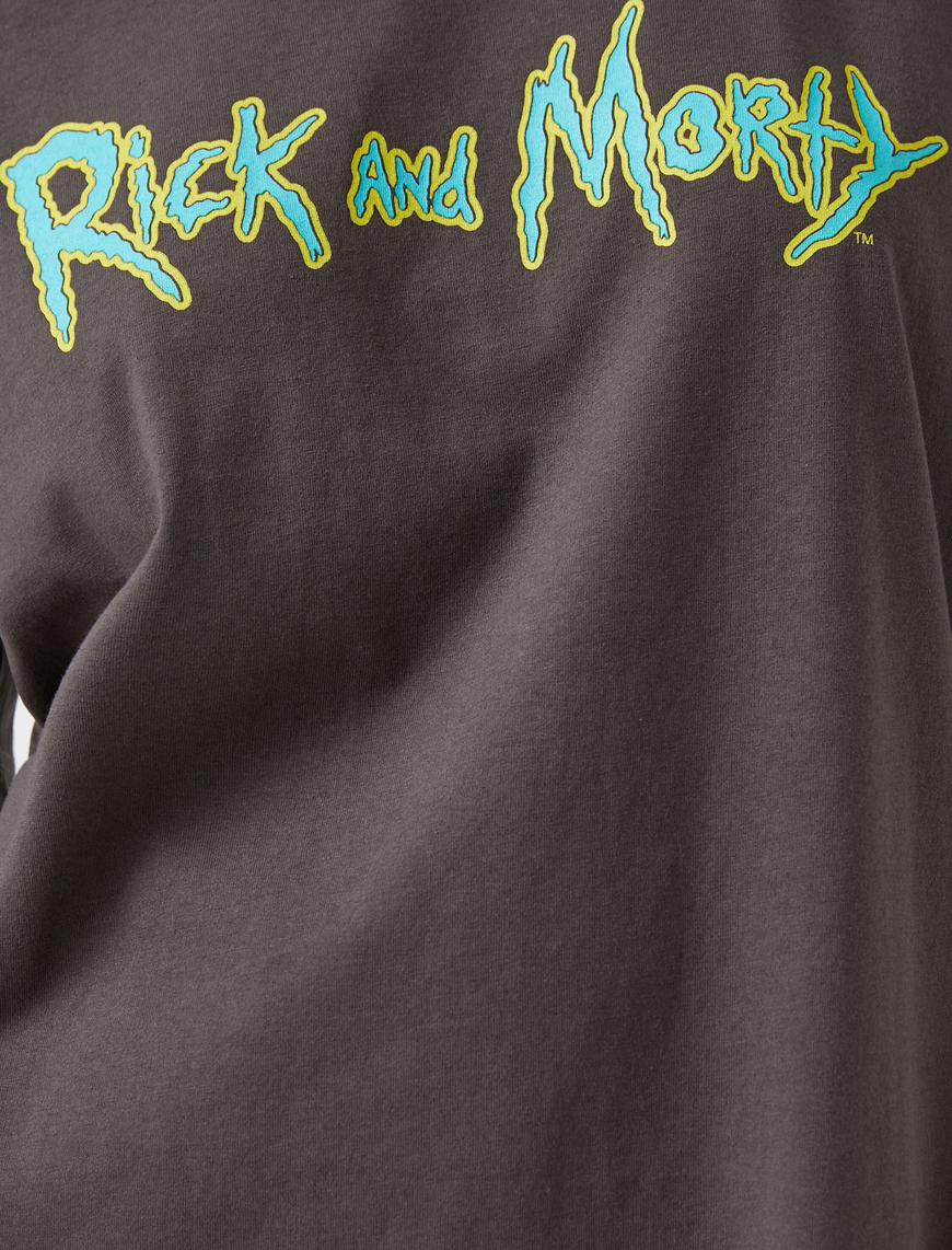   Rick and Morty Lisanslı Baskılı Tişört