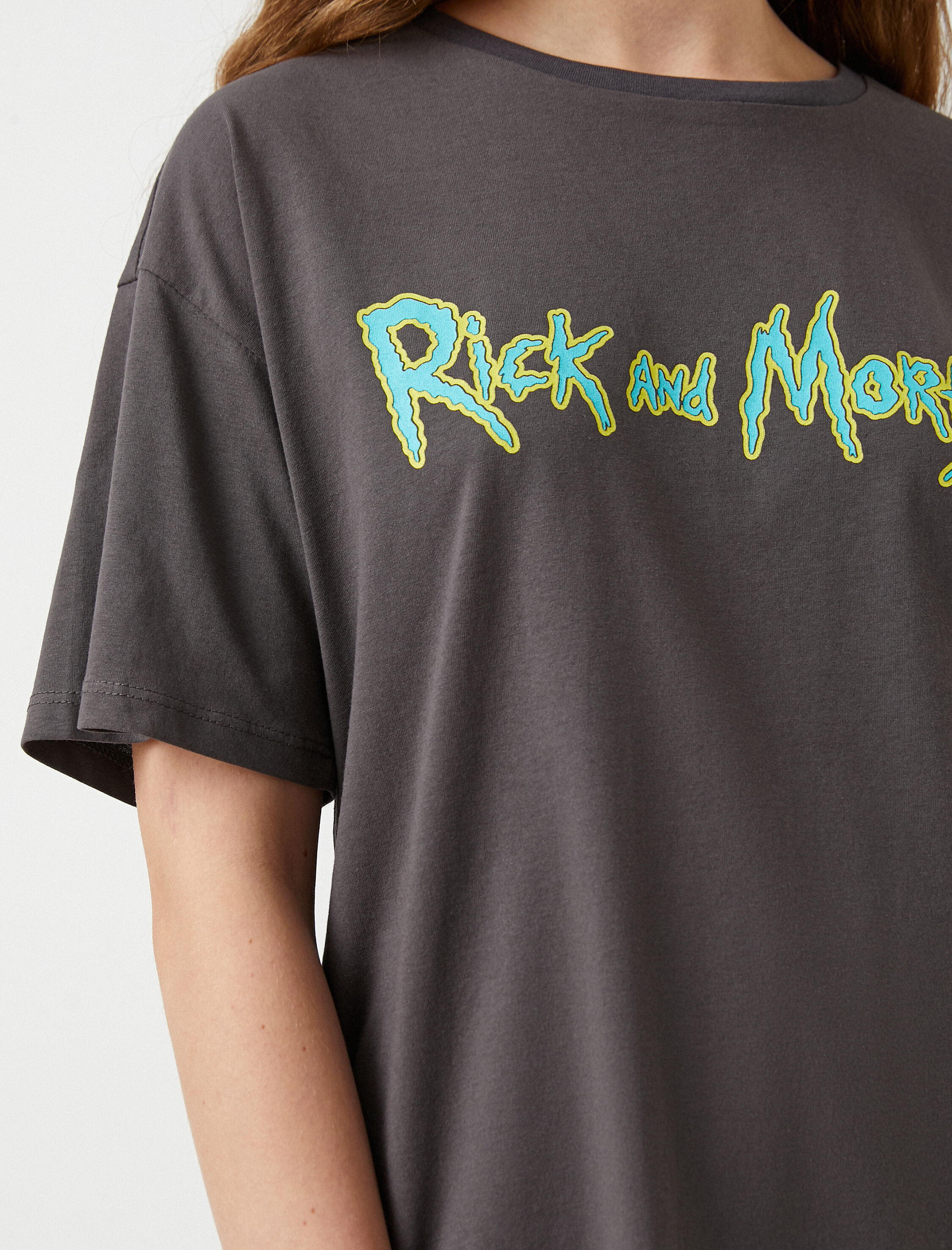   Rick and Morty Lisanslı Baskılı Tişört