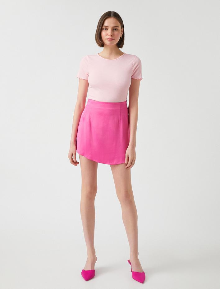  Bisiklet Yaka Kısa Kollu Basic Tişört