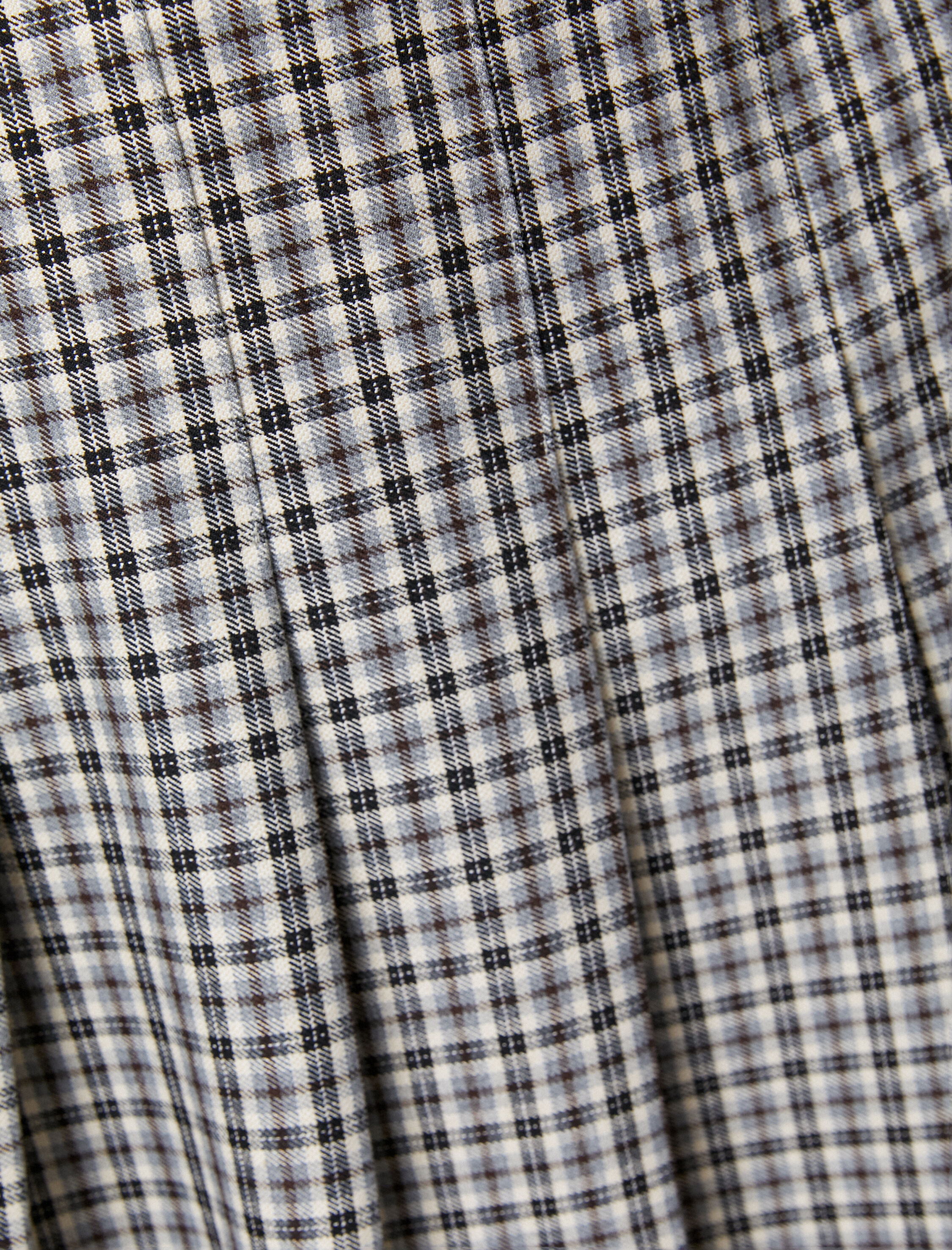   Pileli Mini Etek Viskon Kumaş Karışımlı