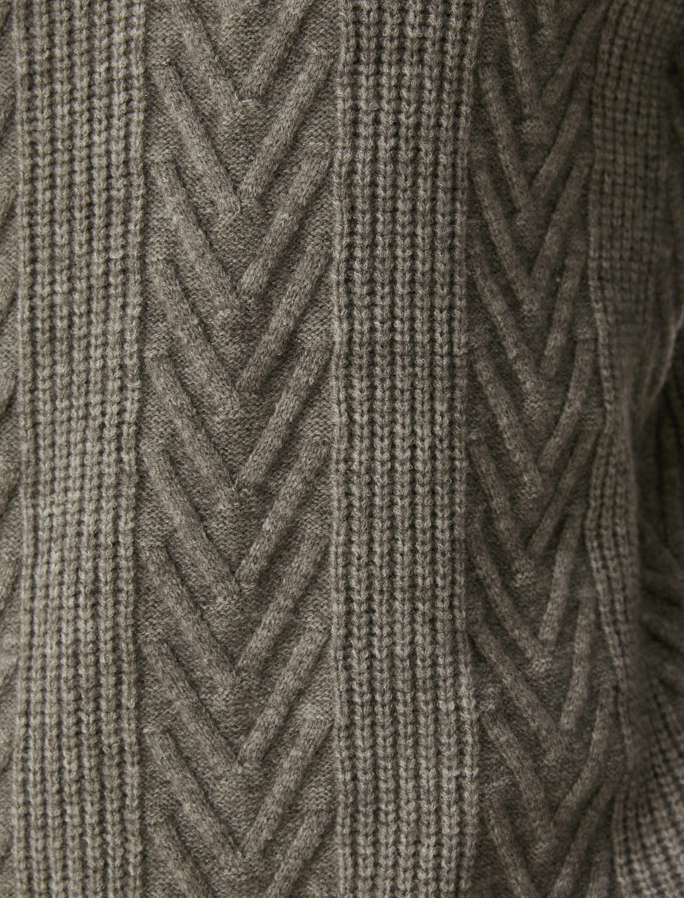   Triko Kazak Bisiklet Yaka Örgü Dokulu Uzun Kollu