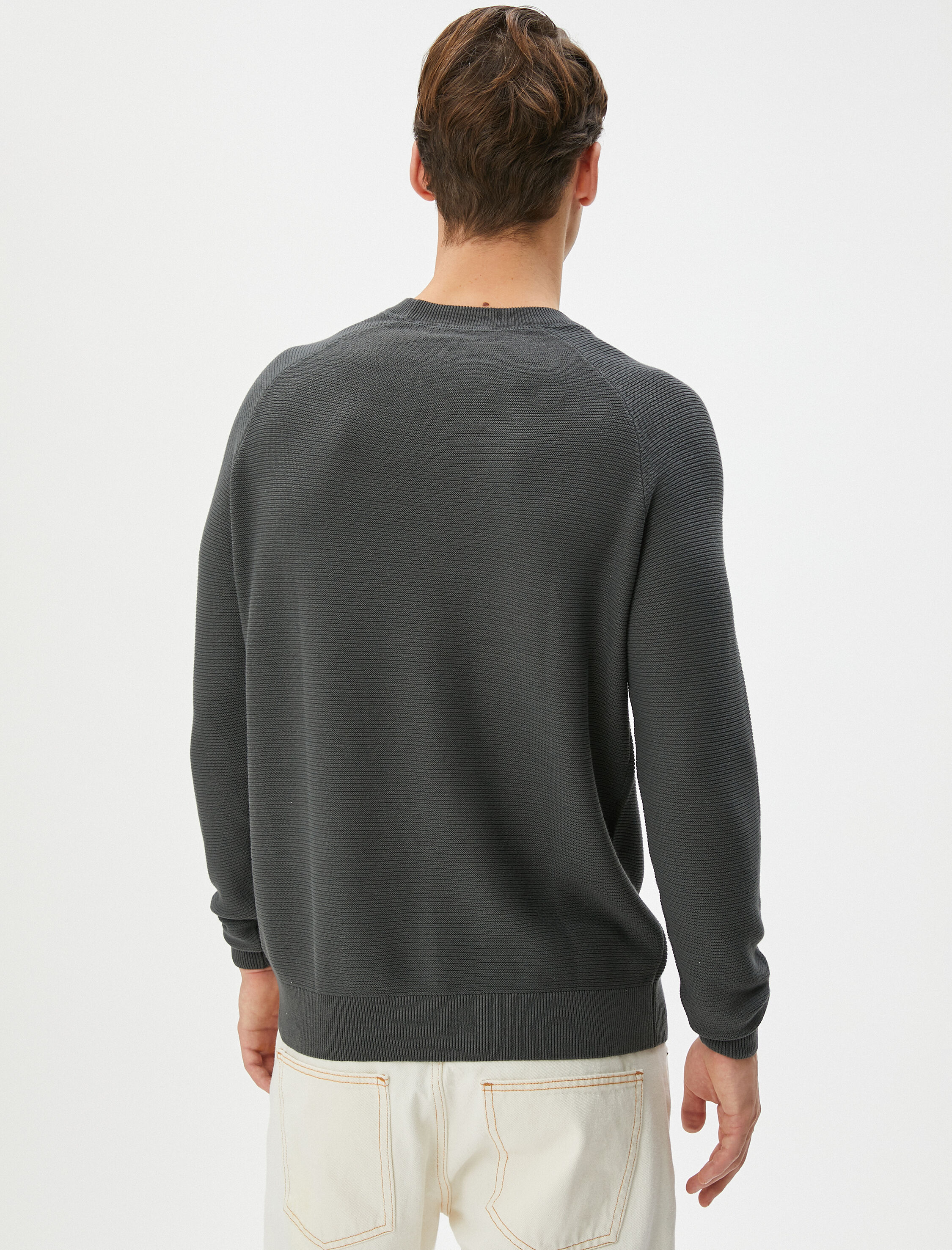   Triko Kazak Basic Bisiklet Yaka Reglan Kol Pamuklu