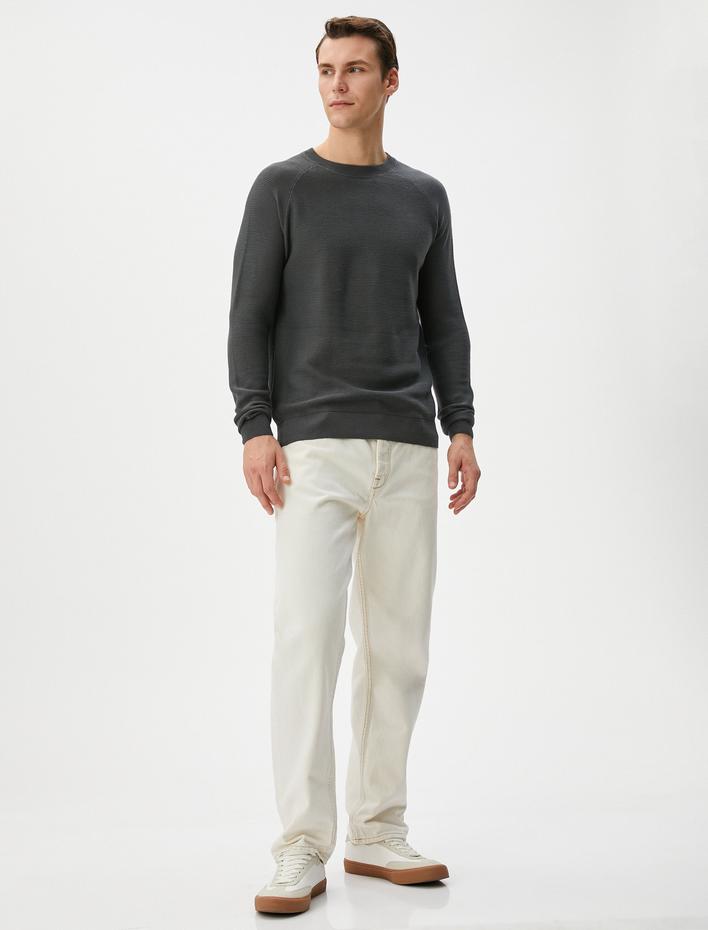  Triko Kazak Basic Bisiklet Yaka Reglan Kol Pamuklu