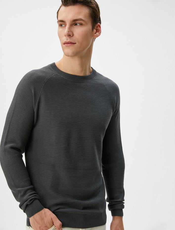  Triko Kazak Basic Bisiklet Yaka Reglan Kol Pamuklu