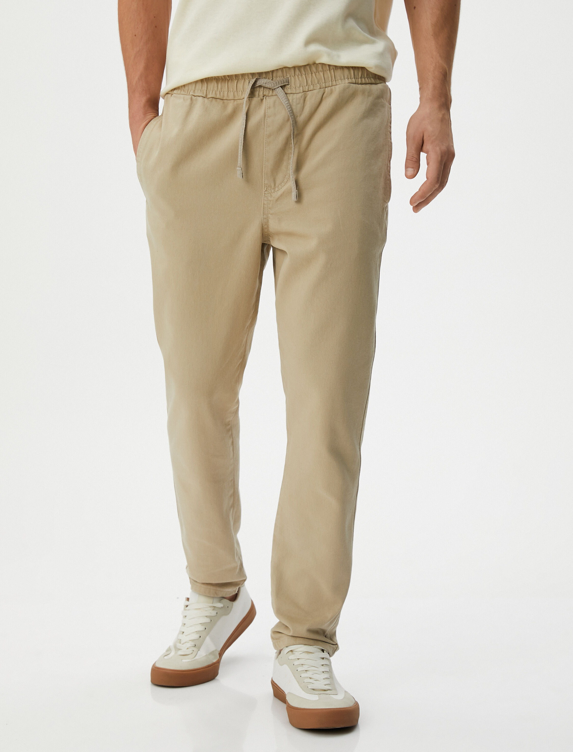   Beli Bağcıklı Pantolon Dokuma Cep Detaylı