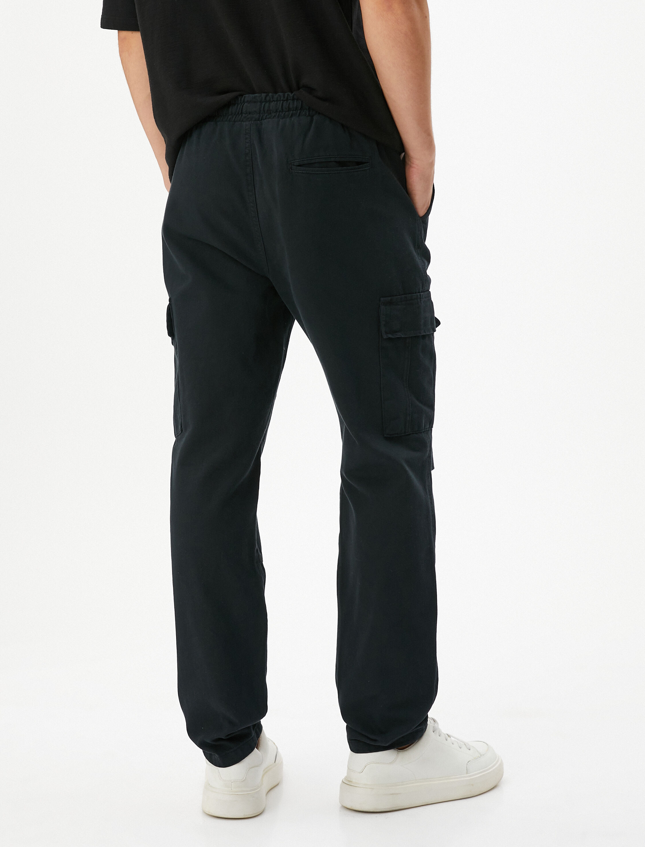   Kargo Cepli Pantolon Beli Bağcıklı Pamuklu