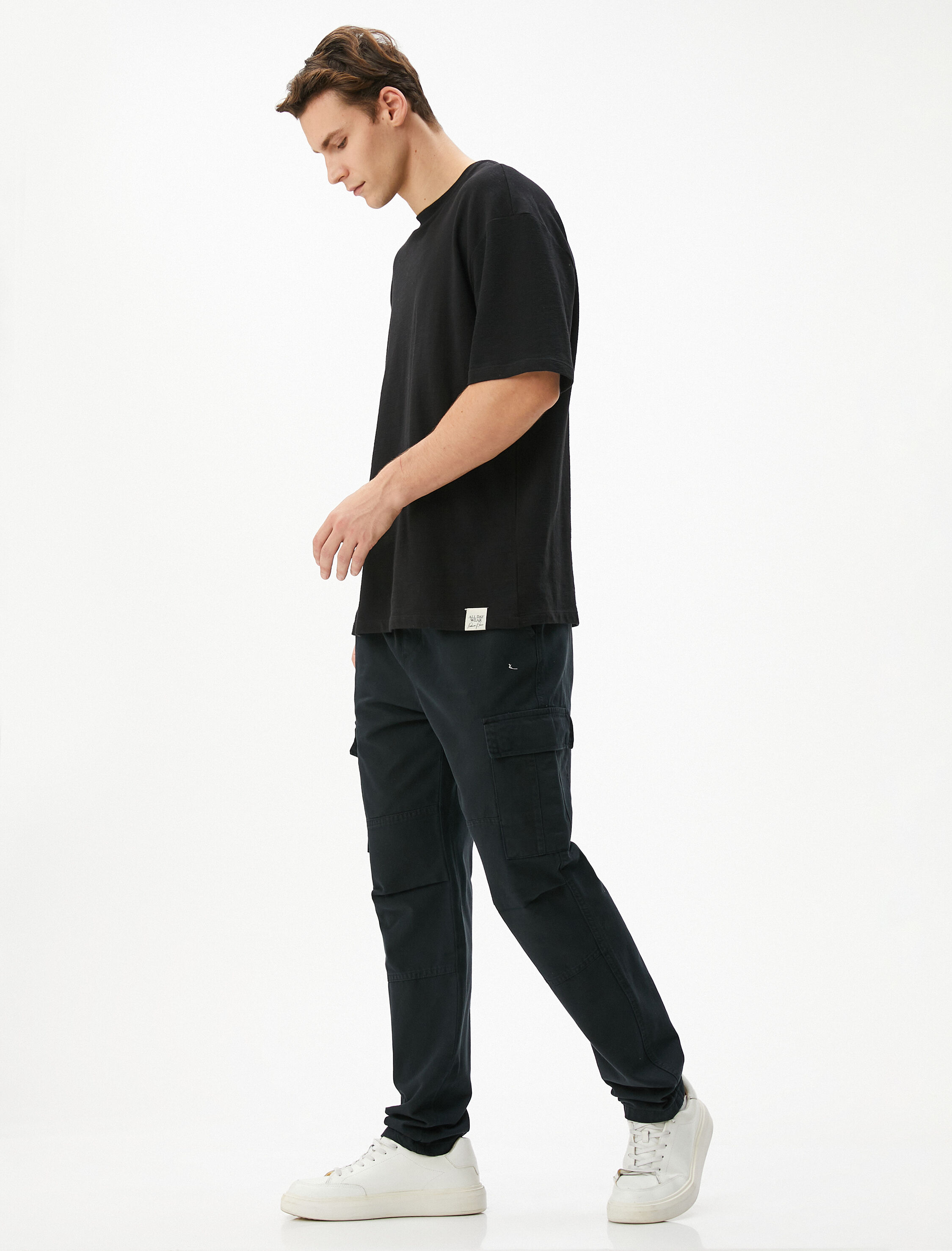   Kargo Cepli Pantolon Beli Bağcıklı Pamuklu