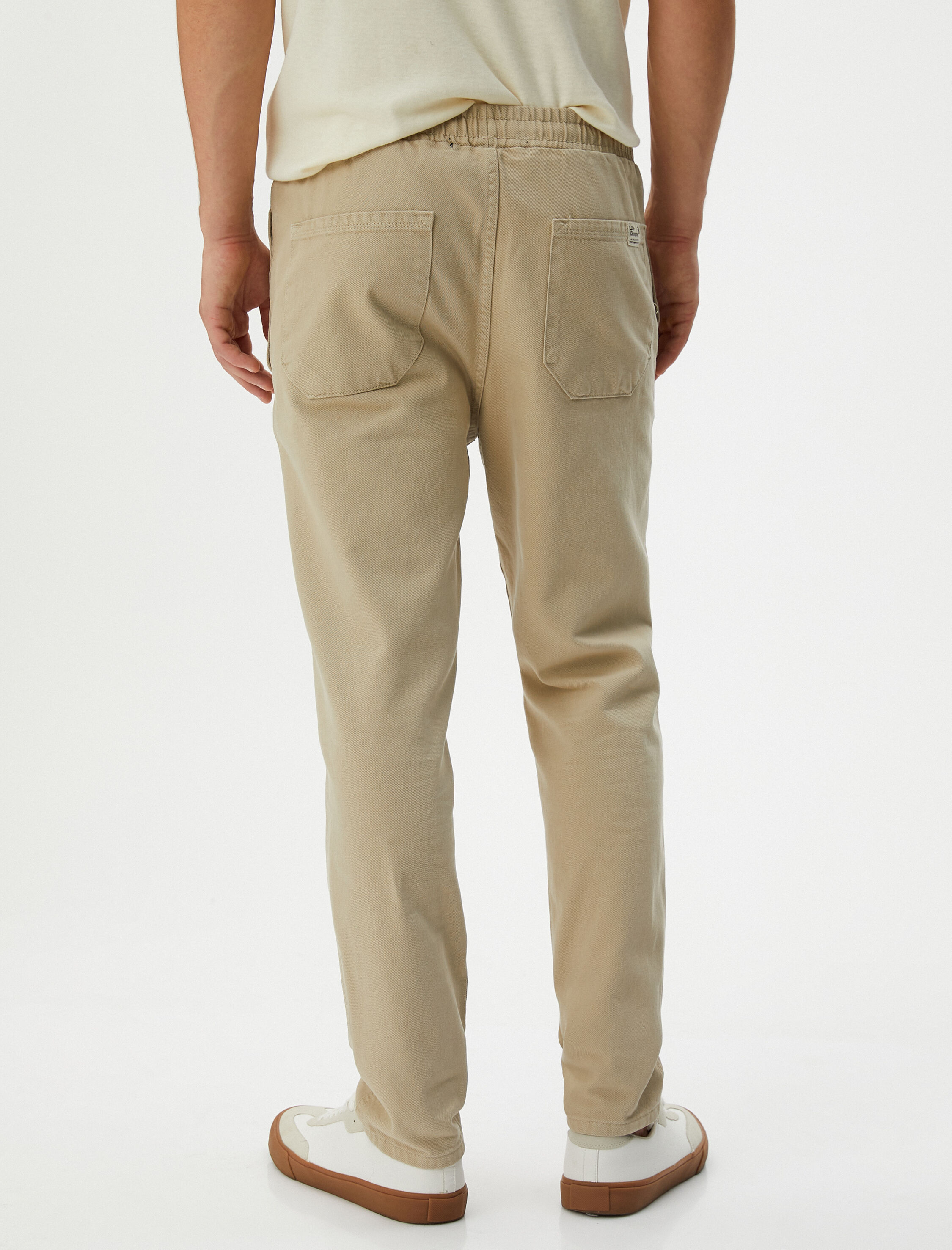   Jogger Pantolon Cep Detaylı Beli Bağcıklı Pamuklu