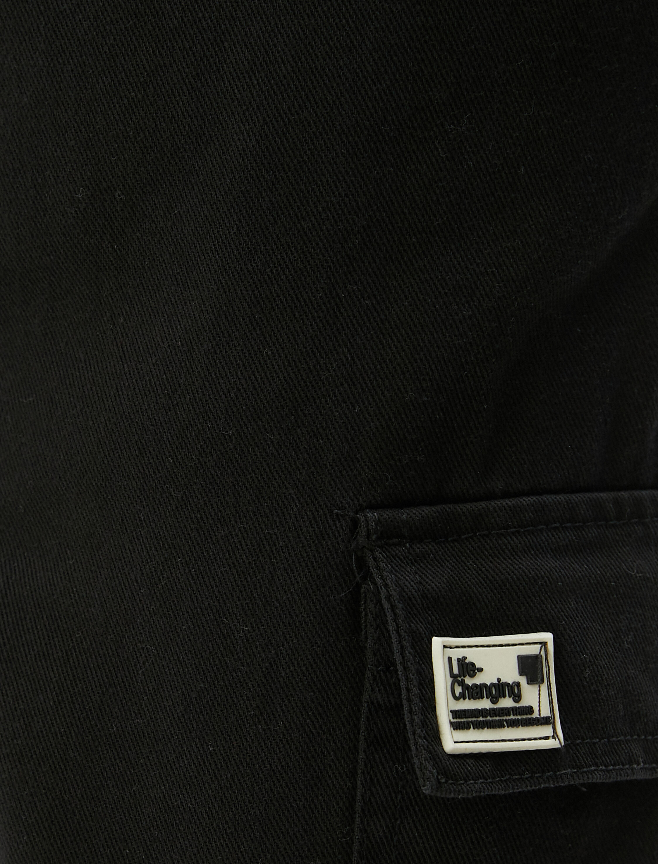   Jogger Pantolon Cep Detaylı Beli Bağcıklı Pamuklu