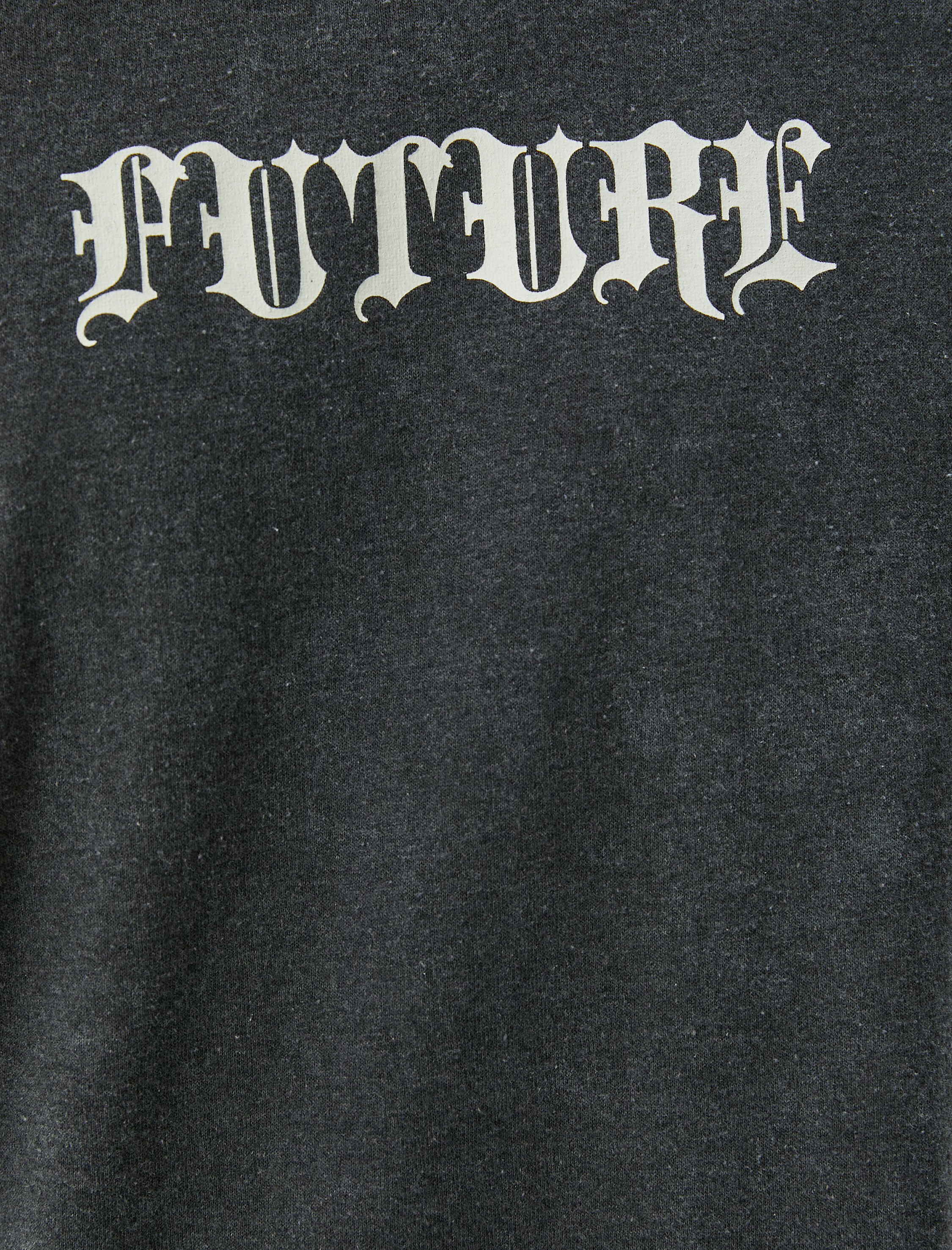   Oversize Yıkamalı Tişört Slogan Baskılı Bisiklet Yaka