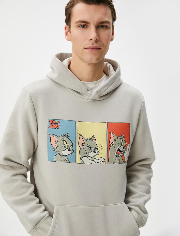  Tom ve Jerry Hoodie Kanguru Cepli Lisanslı Baskılı