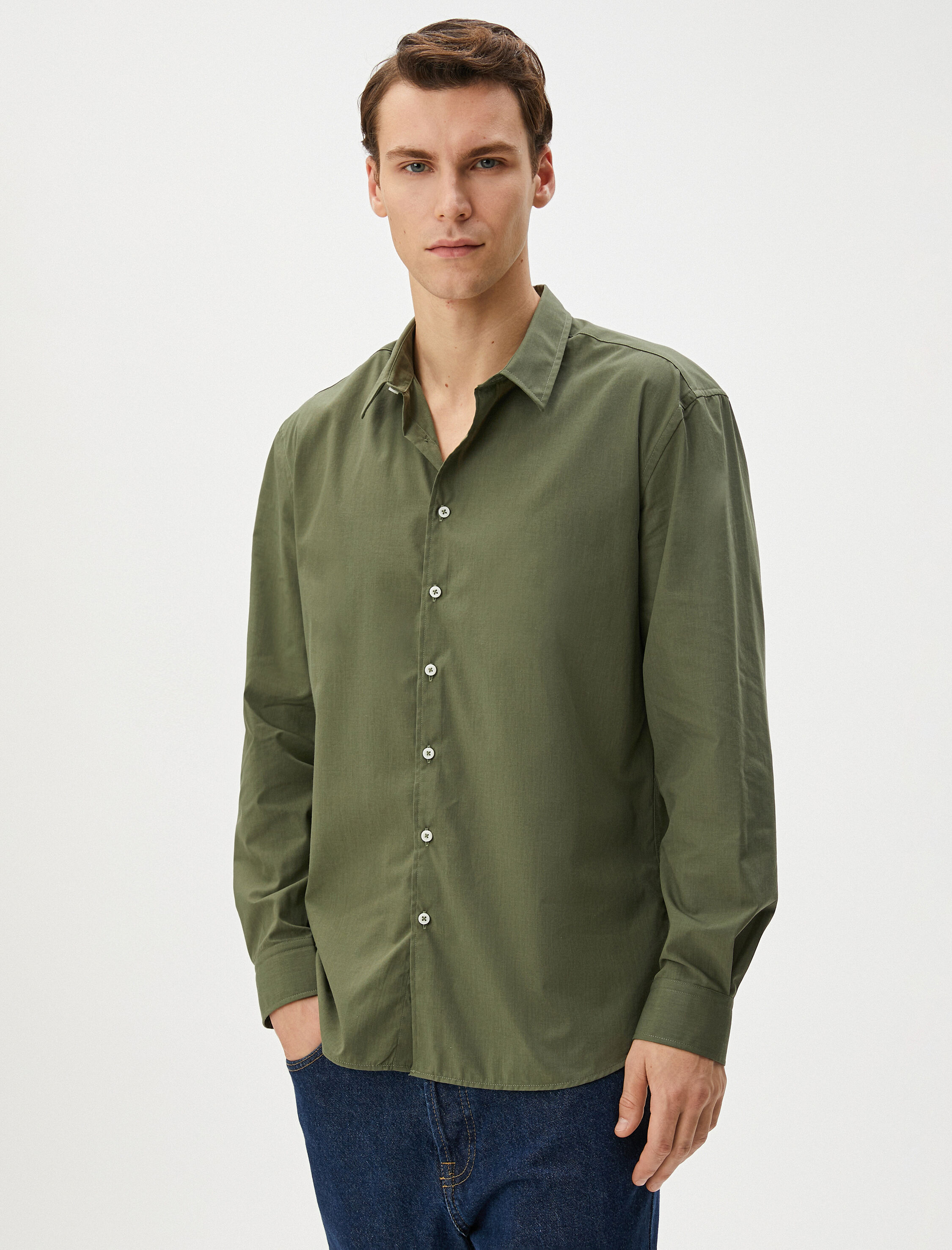   Klasik Gömlek Slim Fit Uzun Kollu Düğmeli