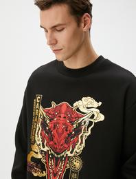 House Of The Dragon Oversize Sweatshirt Lisanslı Baskılı