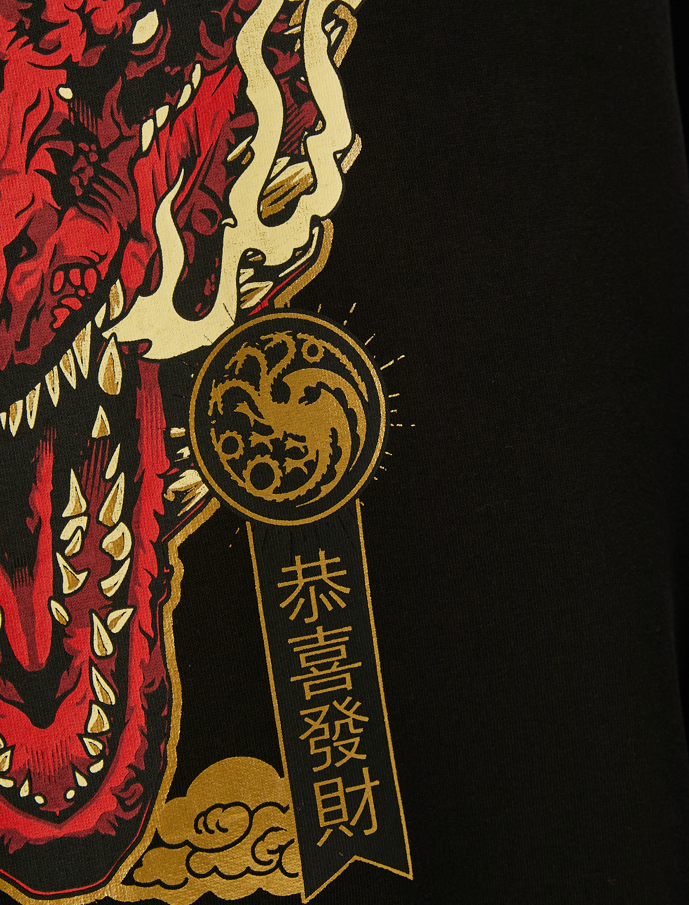   House Of The Dragon Oversize Sweatshirt Lisanslı Baskılı Şardonlu