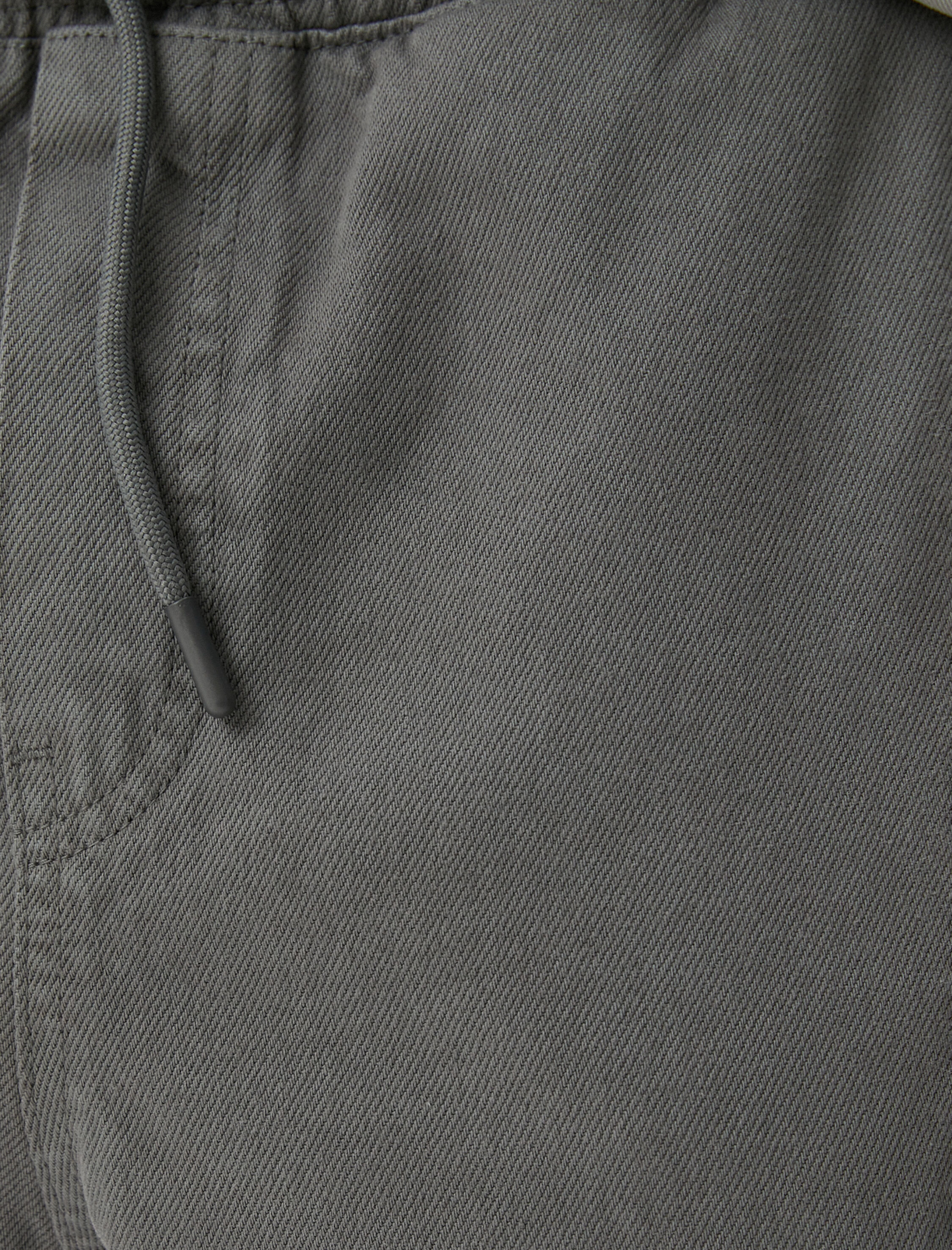 Yıkamalı Pantolon Kargo Cepli Jogger Rahat Kesim Beli Bağcıklı