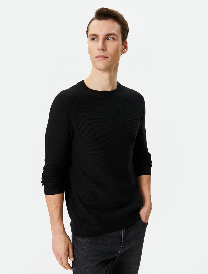  Triko Kazak Basic Bisiklet Yaka Reglan Kol Pamuklu