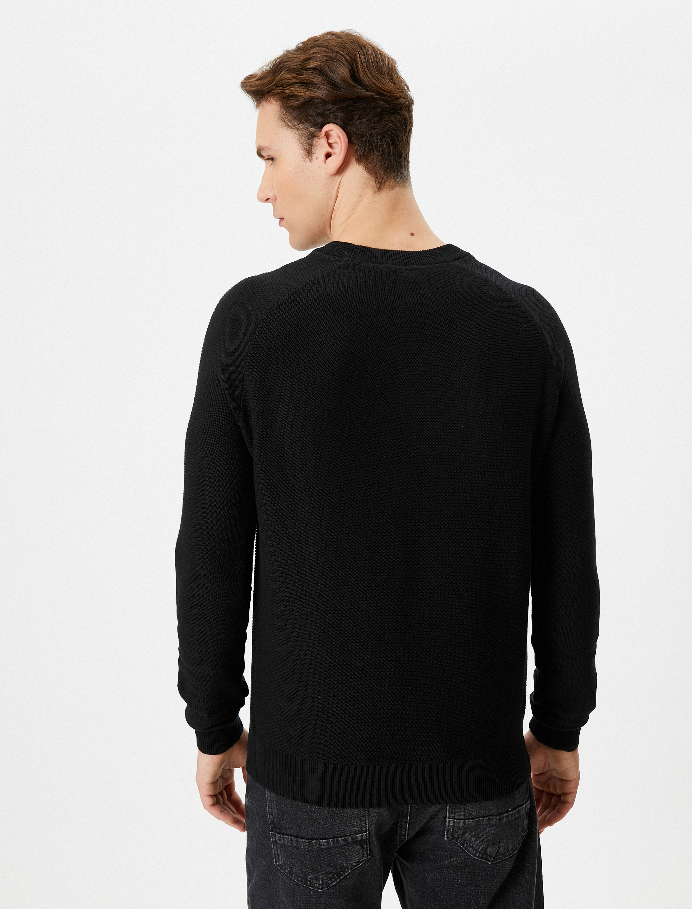   Triko Kazak Basic Bisiklet Yaka Reglan Kol Pamuklu