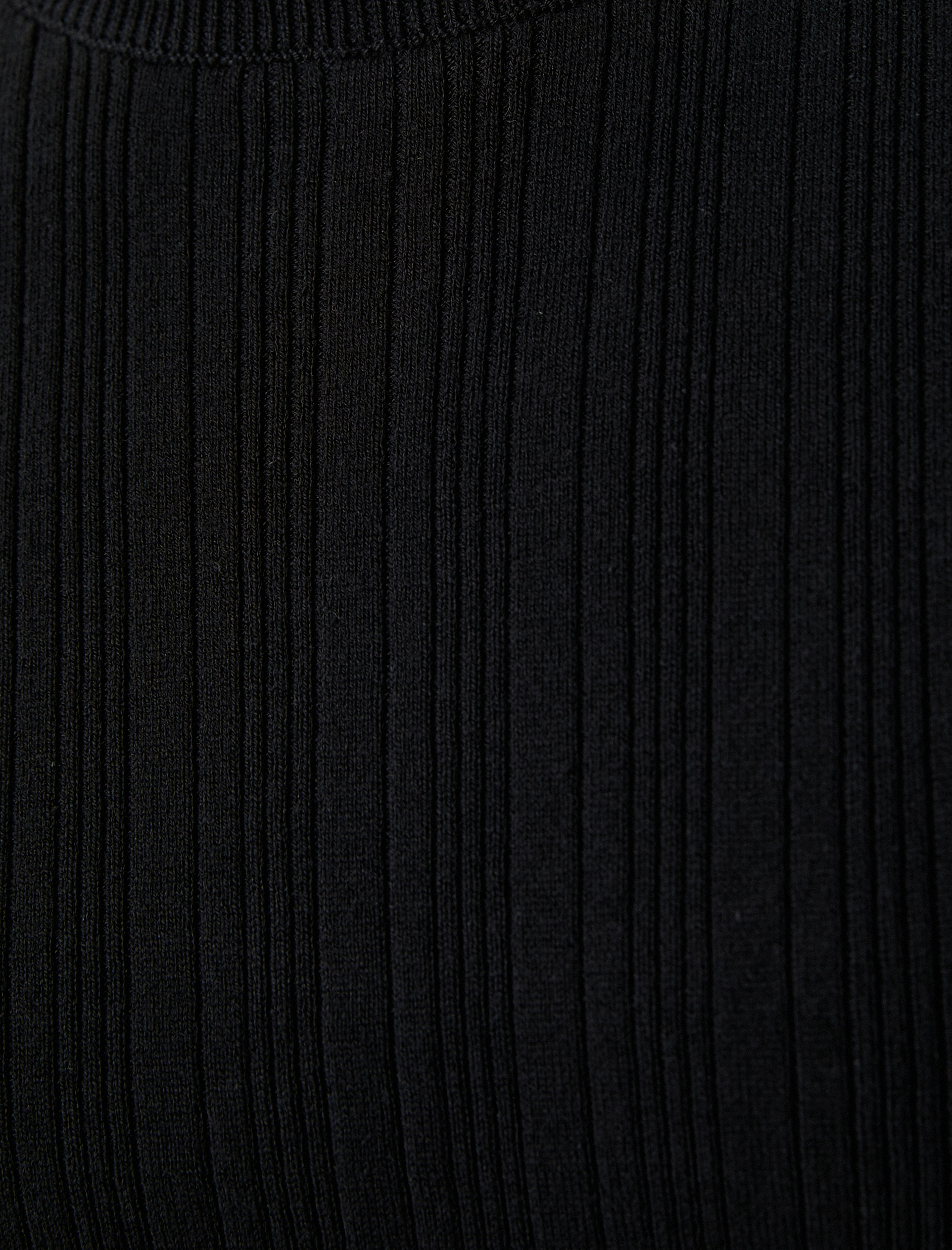   Slim Fit Kazak Triko Dokulu Yaka Detaylı Uzun Kollu