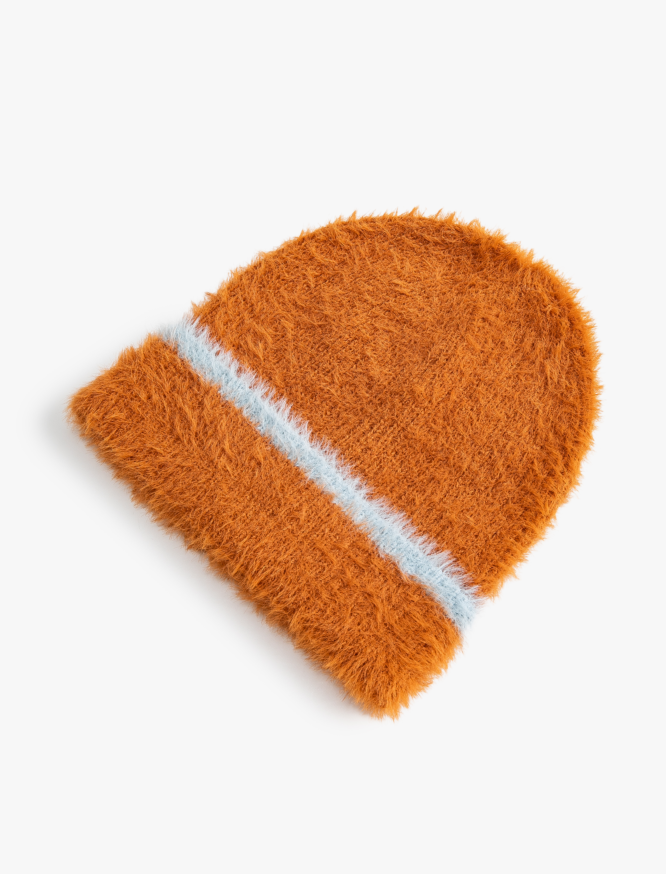  Kadın Peluş Bere Çizgi Detaylı