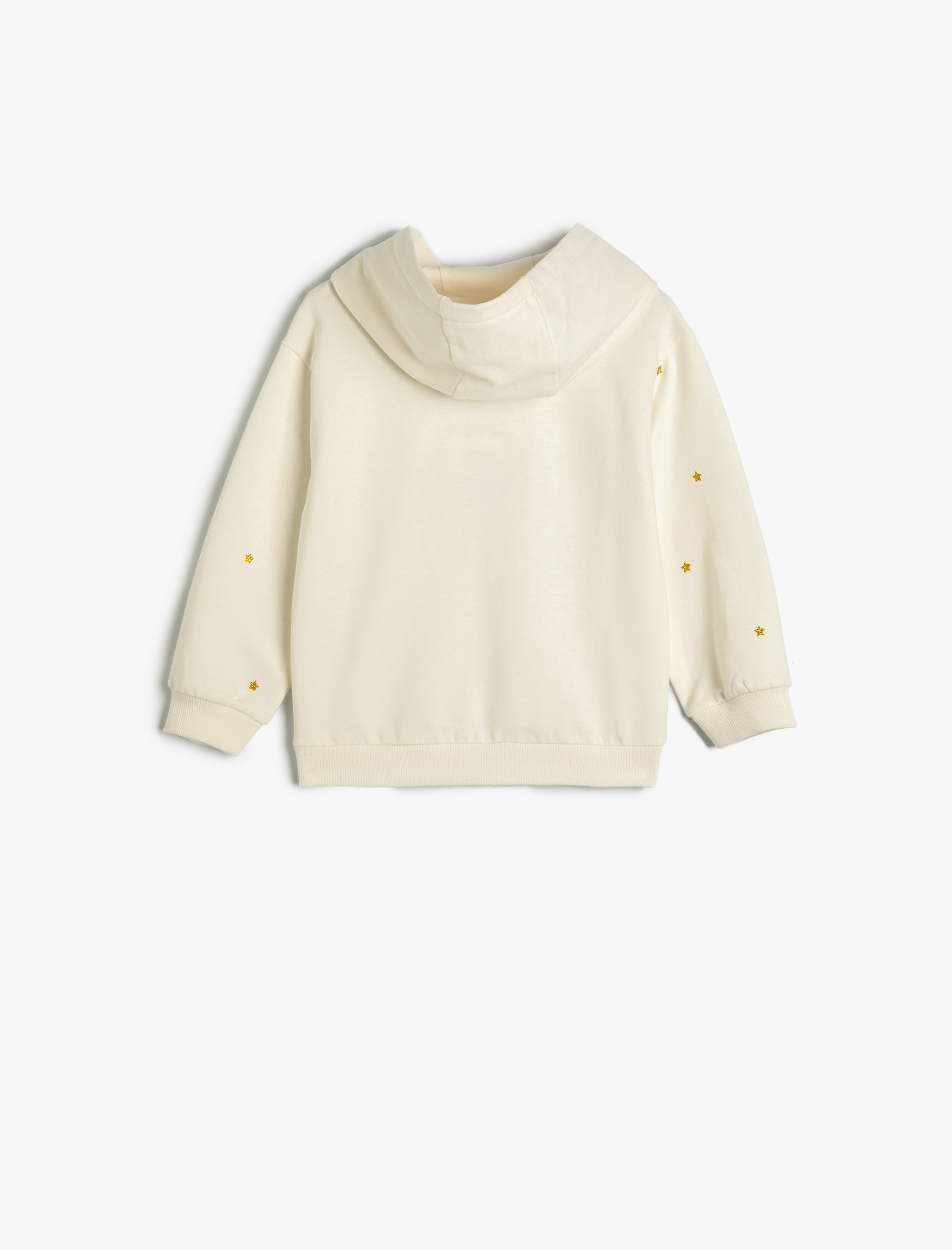  Kız Bebek Kapşonlu Sweat Yeni Yıl Baskı Detaylı Şardonlu Pamuklu