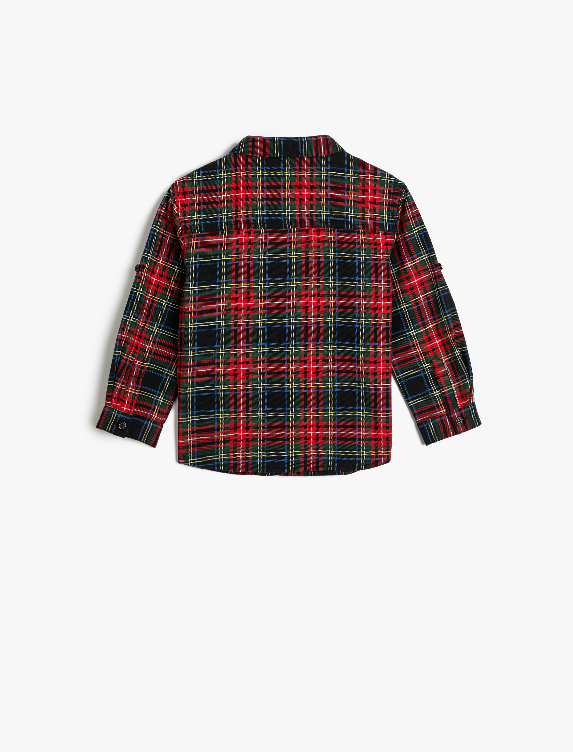  Erkek Bebek Oduncu Gömlek Uzun Kollu Düğmeli Cep Detaylı