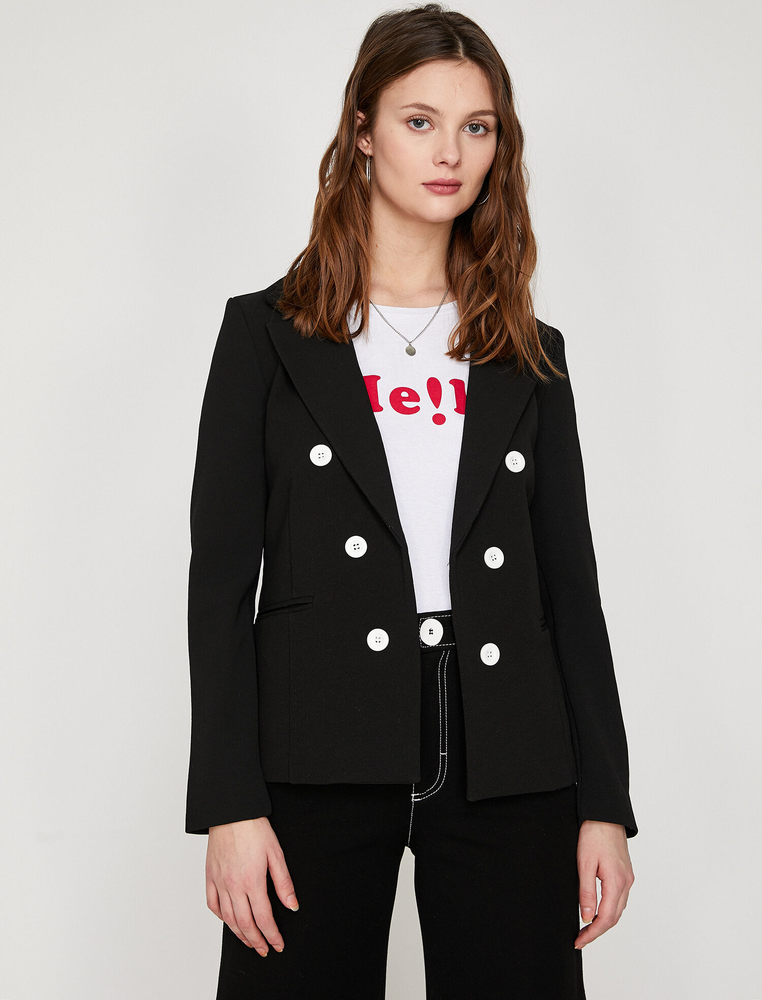   Düğme Detaylı Ceket