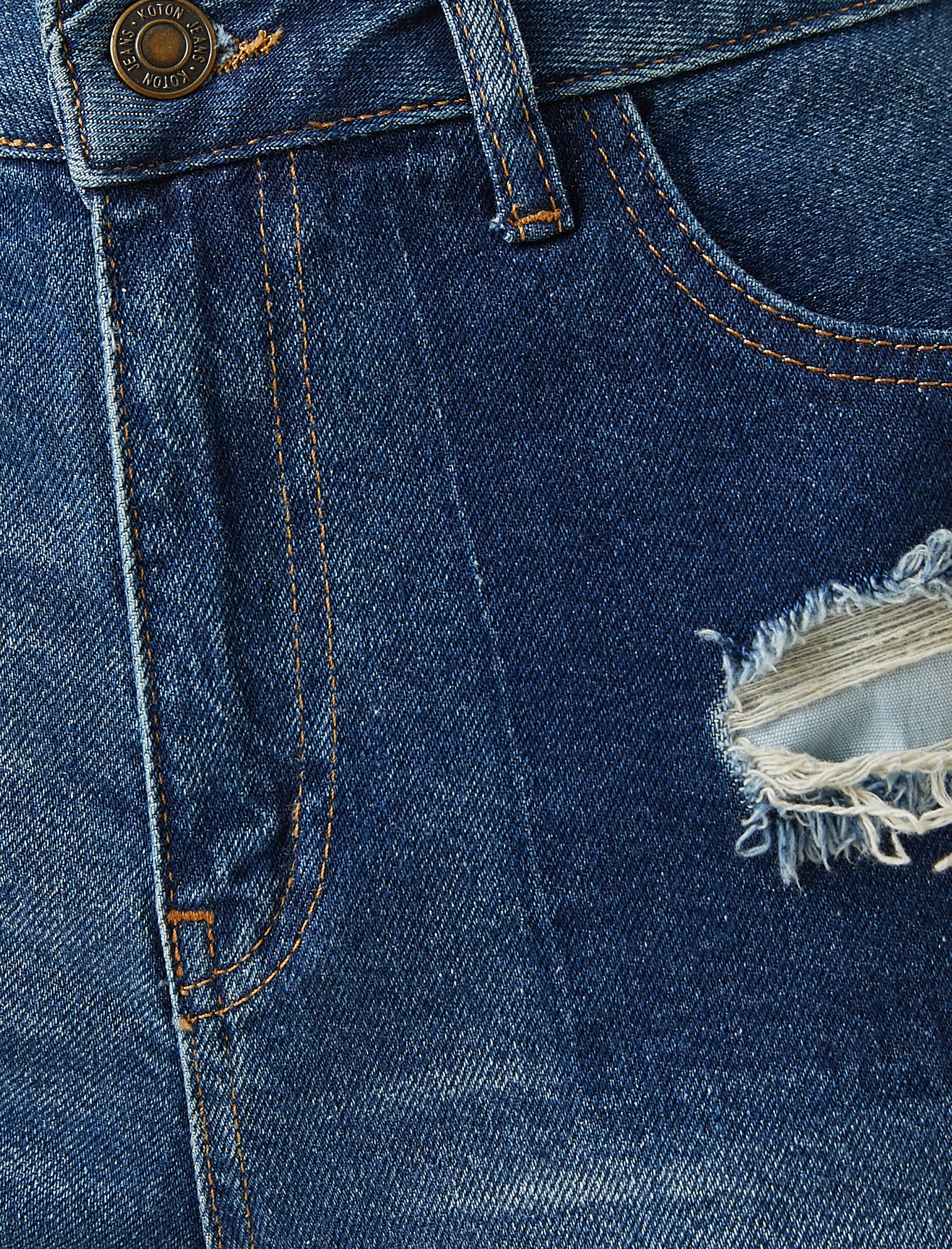   Yüksek Bel Kot Şort