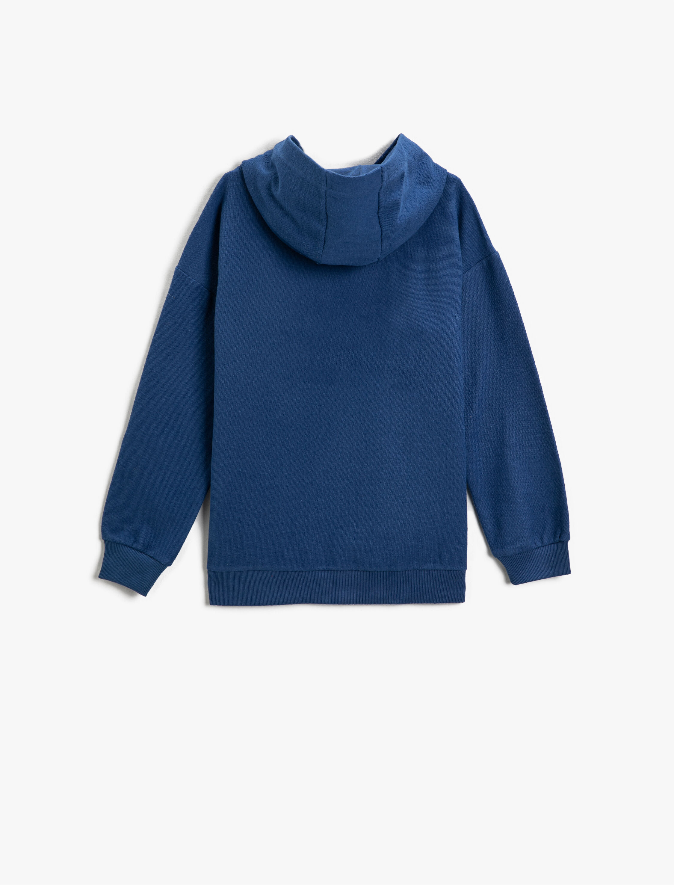  Erkek Çocuk Müzik Temalı Slogan Baskılı Kapşonlu Sweatshirt Pamuklu