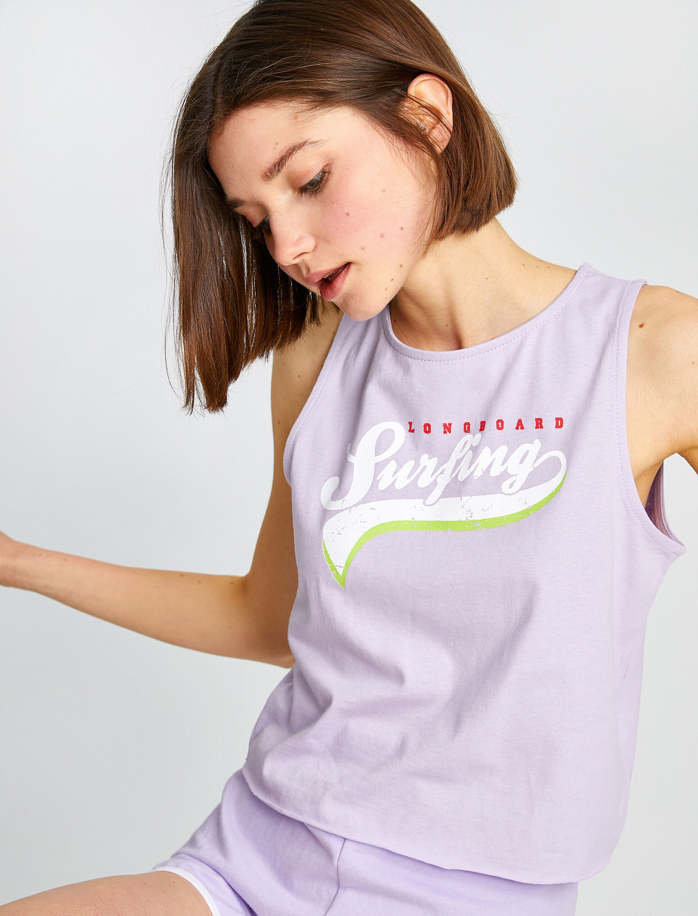   Askılı Baskılı Atlet