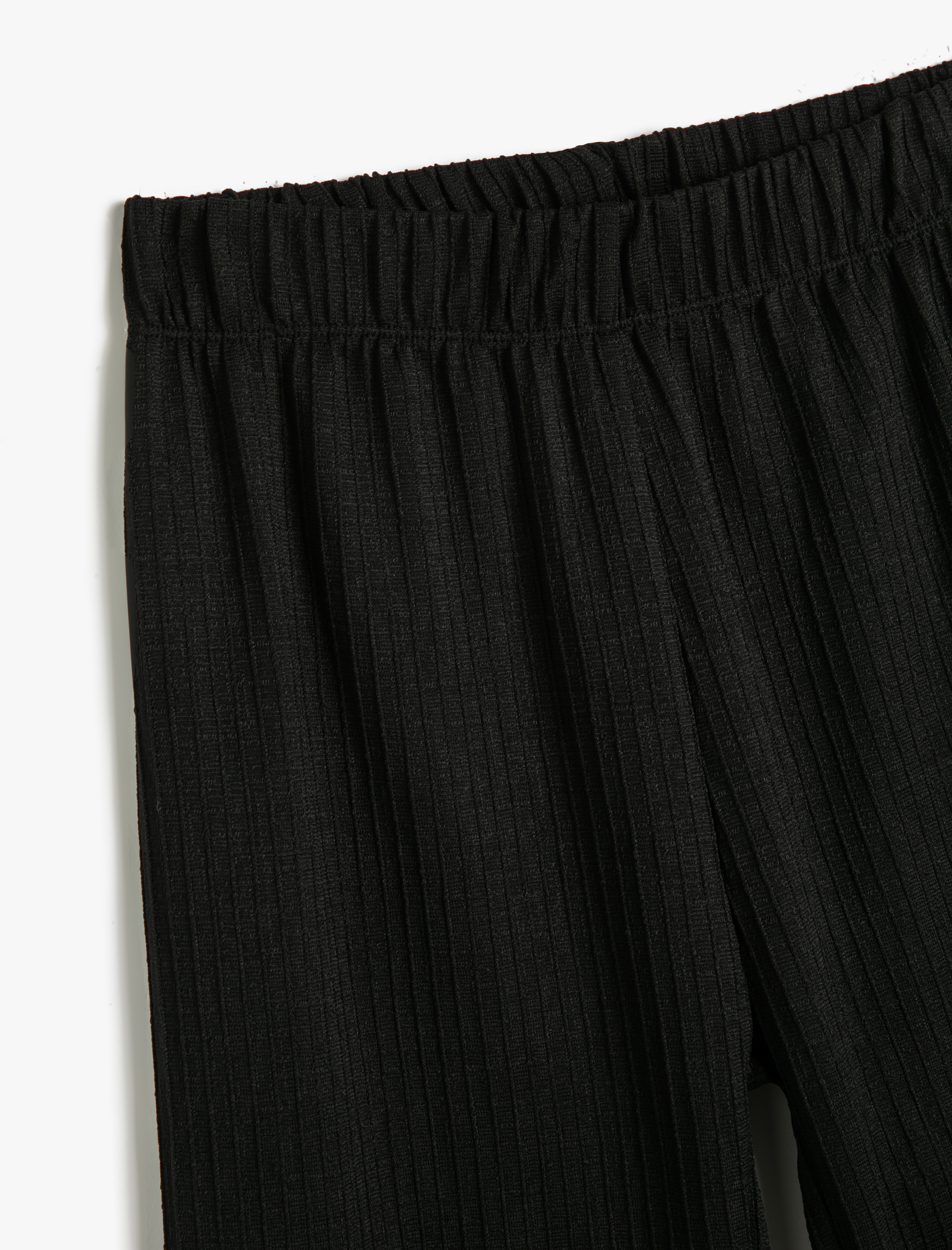   Pantolon Yüksek Bel Rahat Kalıp Dokulu Normal Paça