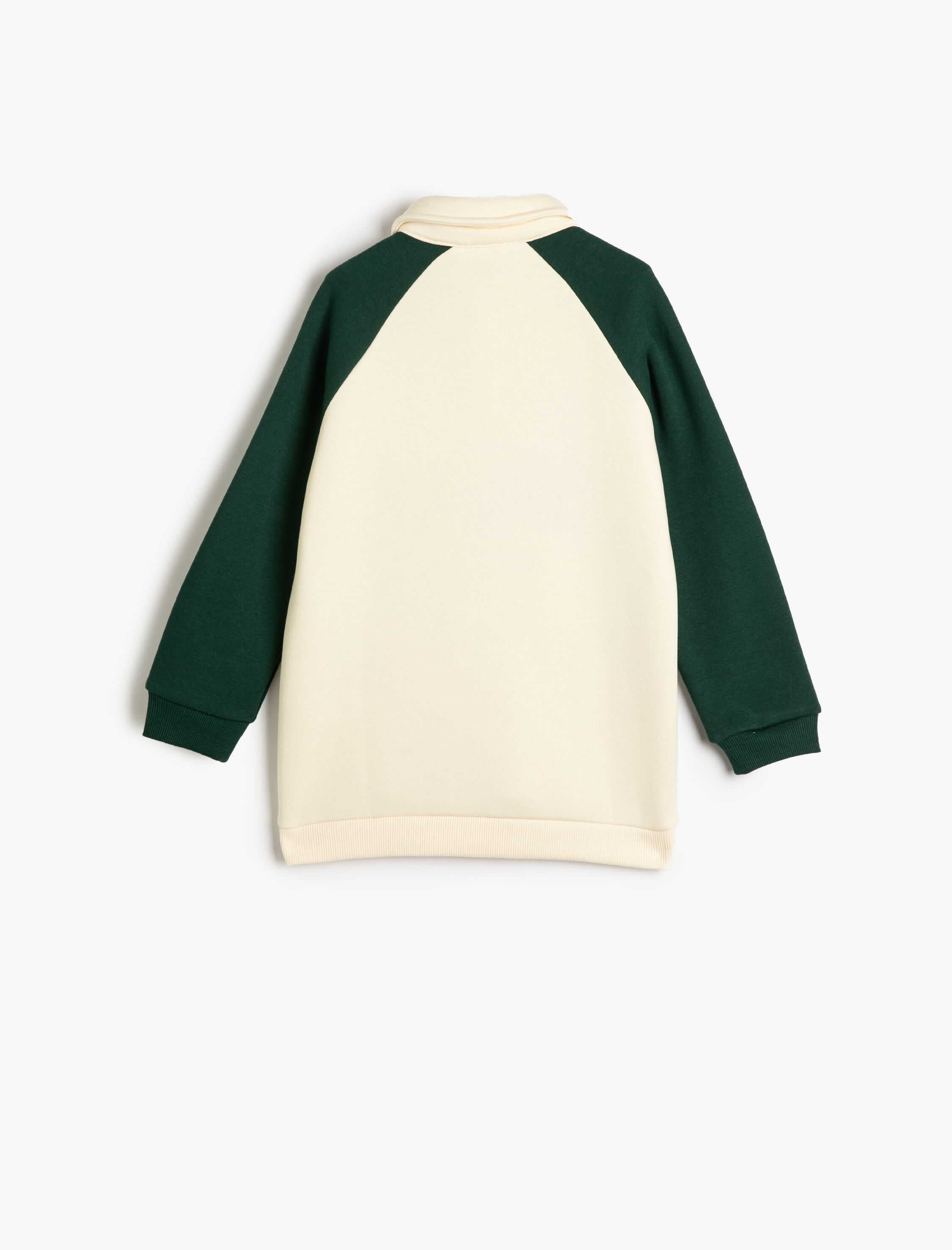  Erkek Çocuk Sweatshirt Polo Yaka Düğme Kapamalı Baskılı Renk Bloklu Şardonlu