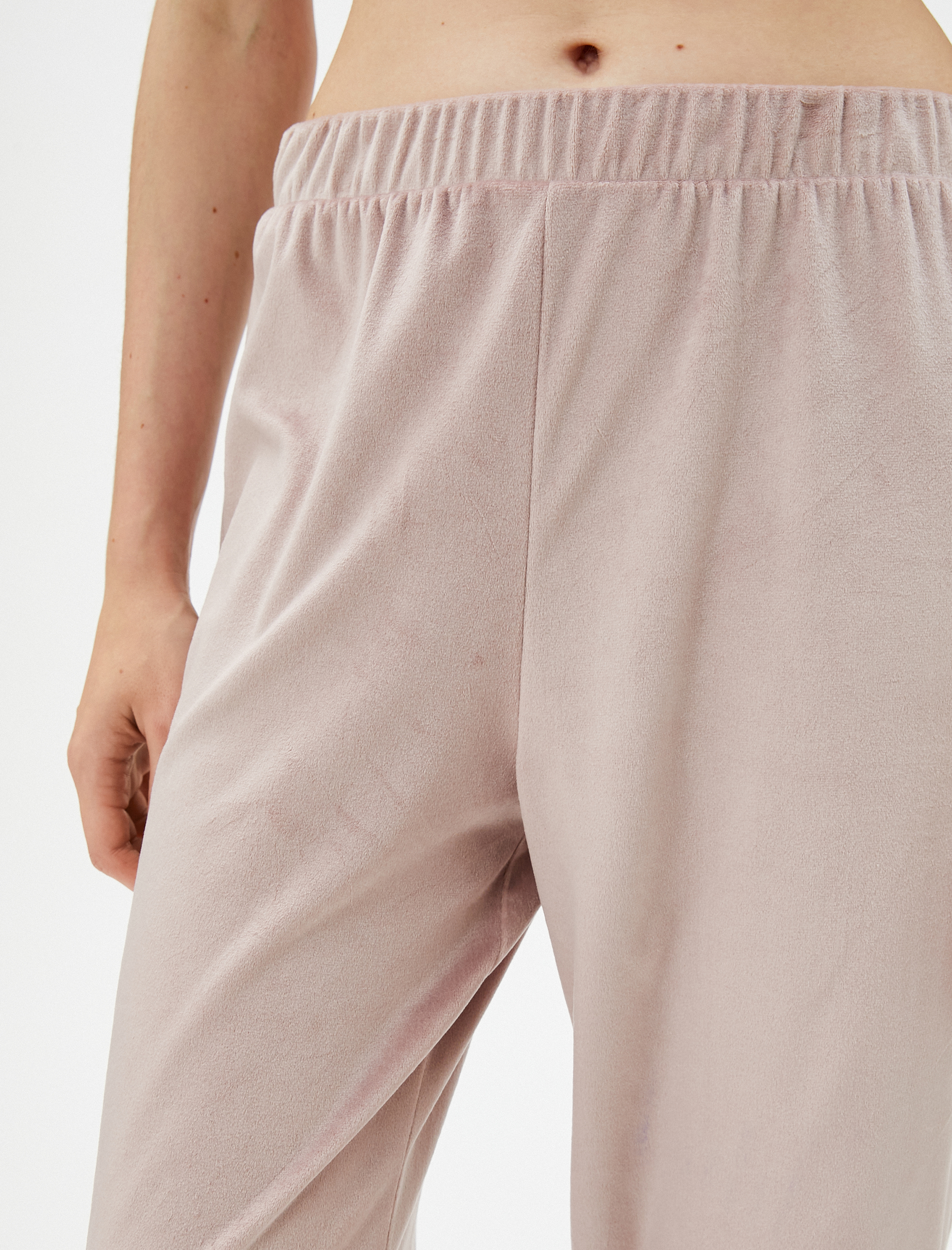   Kışlık Pijama Altı Kadife Yumuşak Dokulu Beli Lastikli