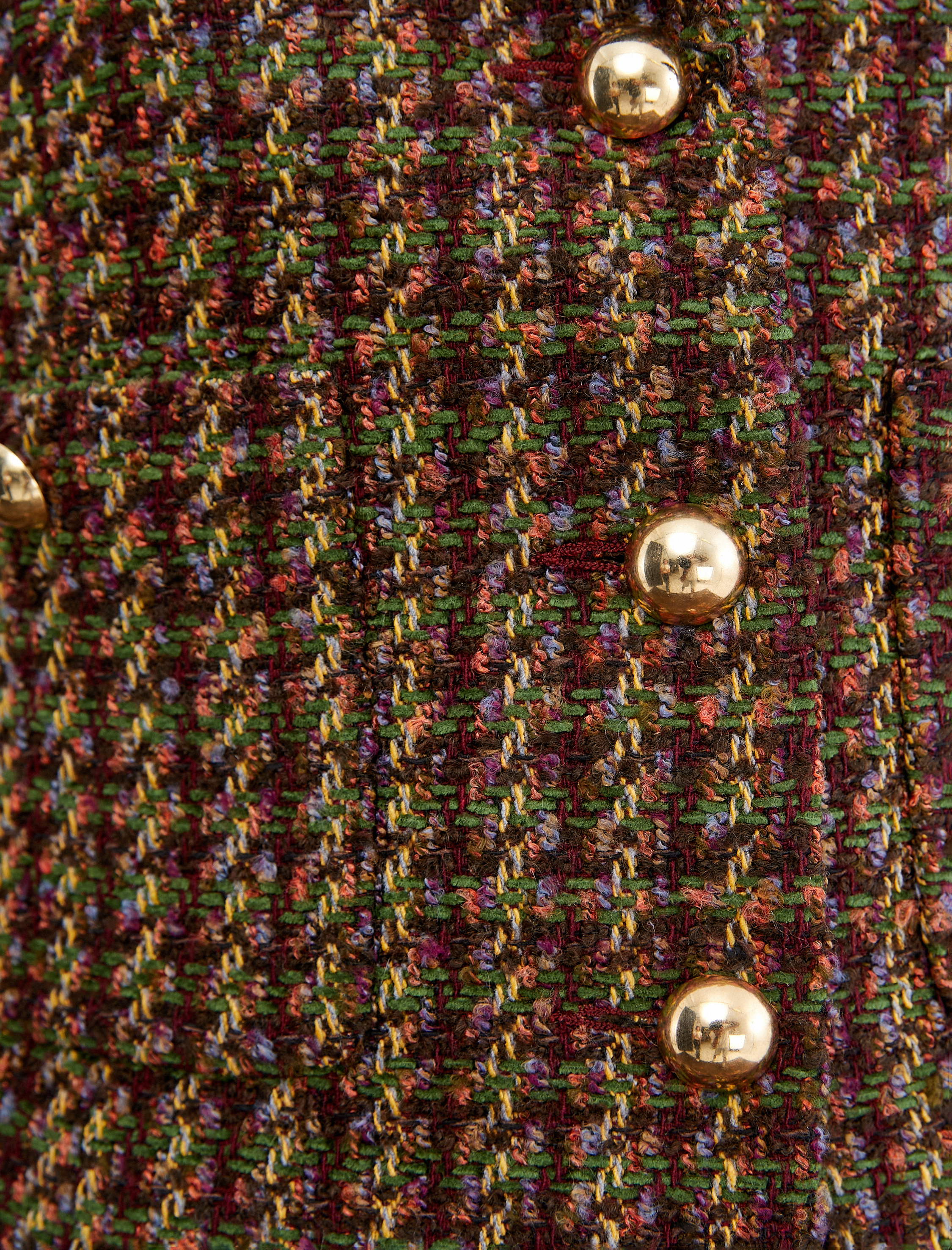   Düğmeli Cepli Tüvit Ceket