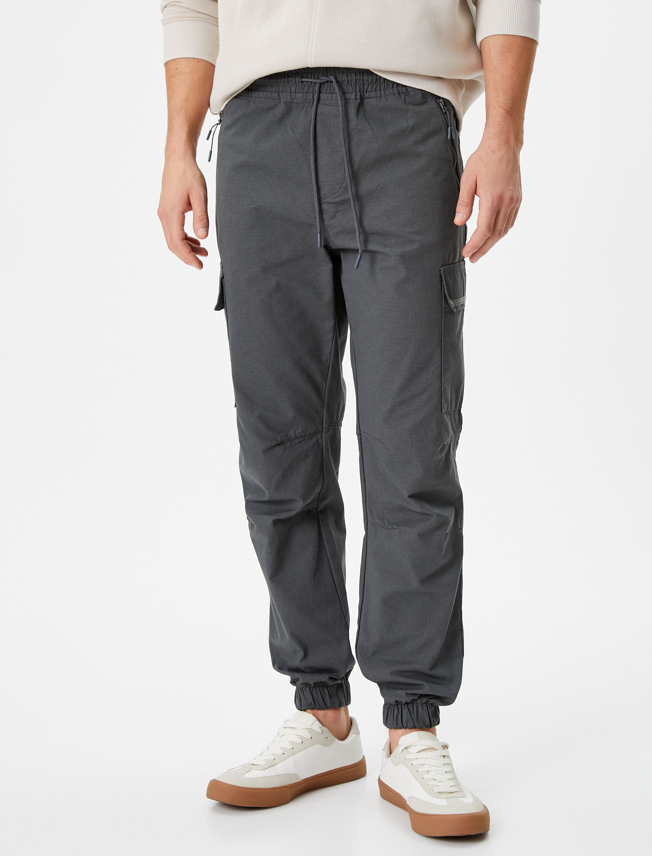   Kargo Jogger Pantolon Beli Bağcıklı Cep Detaylı