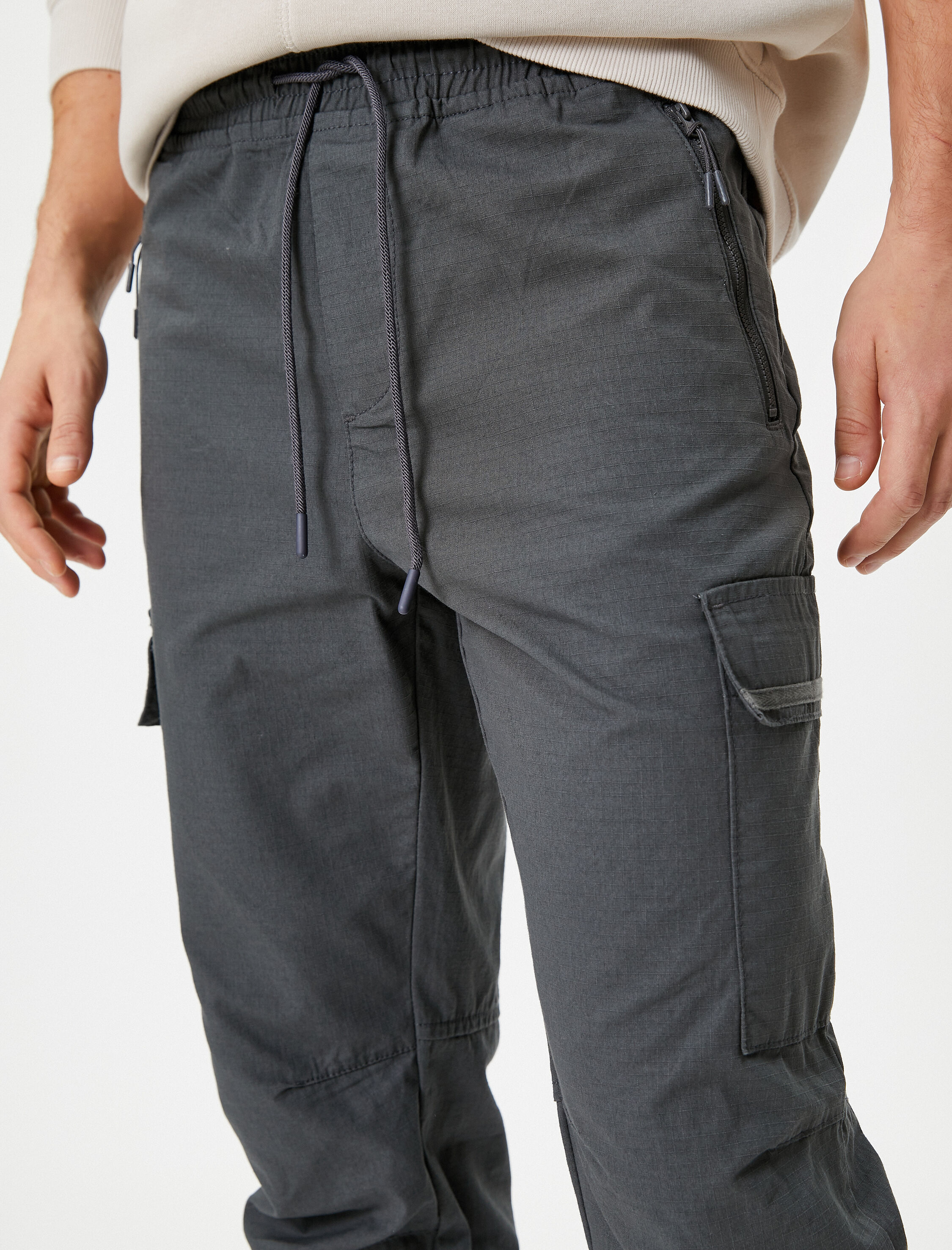   Kargo Jogger Pantolon Beli Bağcıklı Cep Detaylı