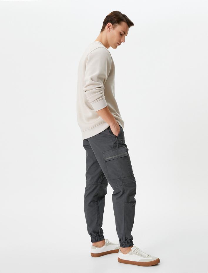  Kargo Jogger Pantolon Beli Bağcıklı Cep Detaylı
