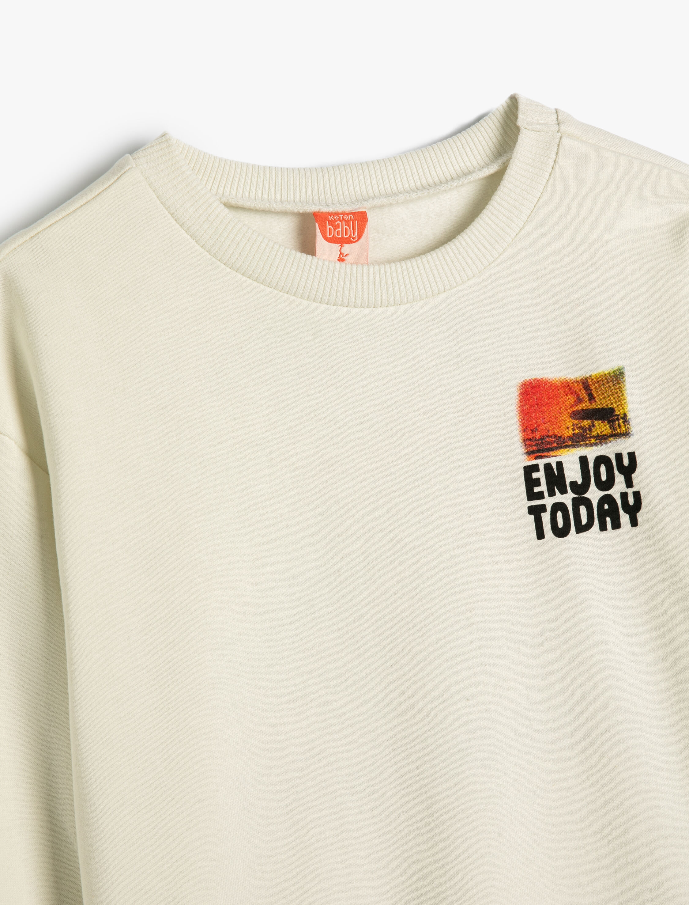  Erkek Bebek Sweatshirt Uzun Kollu Bisiklet Yaka Şardonlu Pamuklu