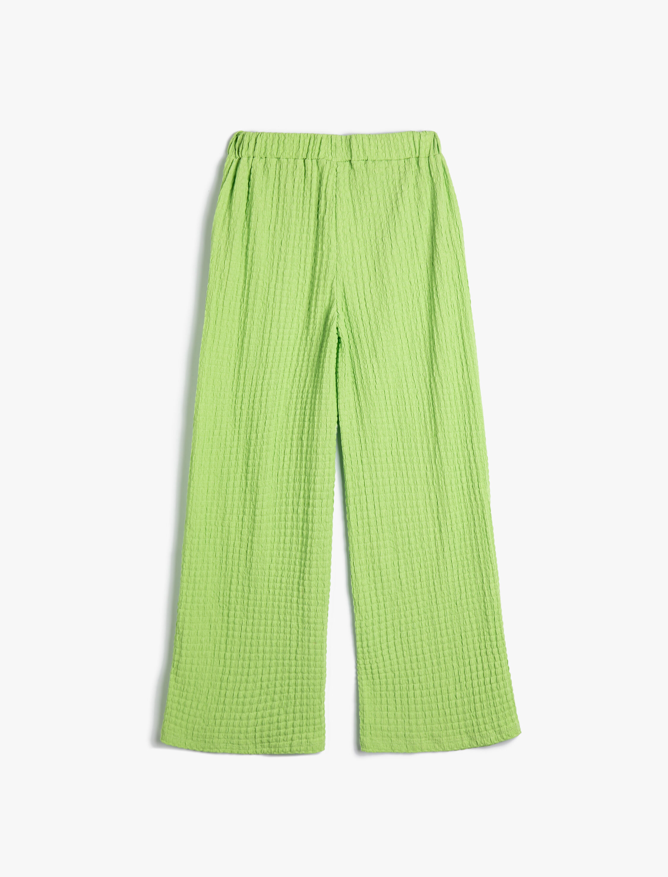  Kız Çocuk Pantolon Bol Paça Rahat Kesim Beli Lastikli