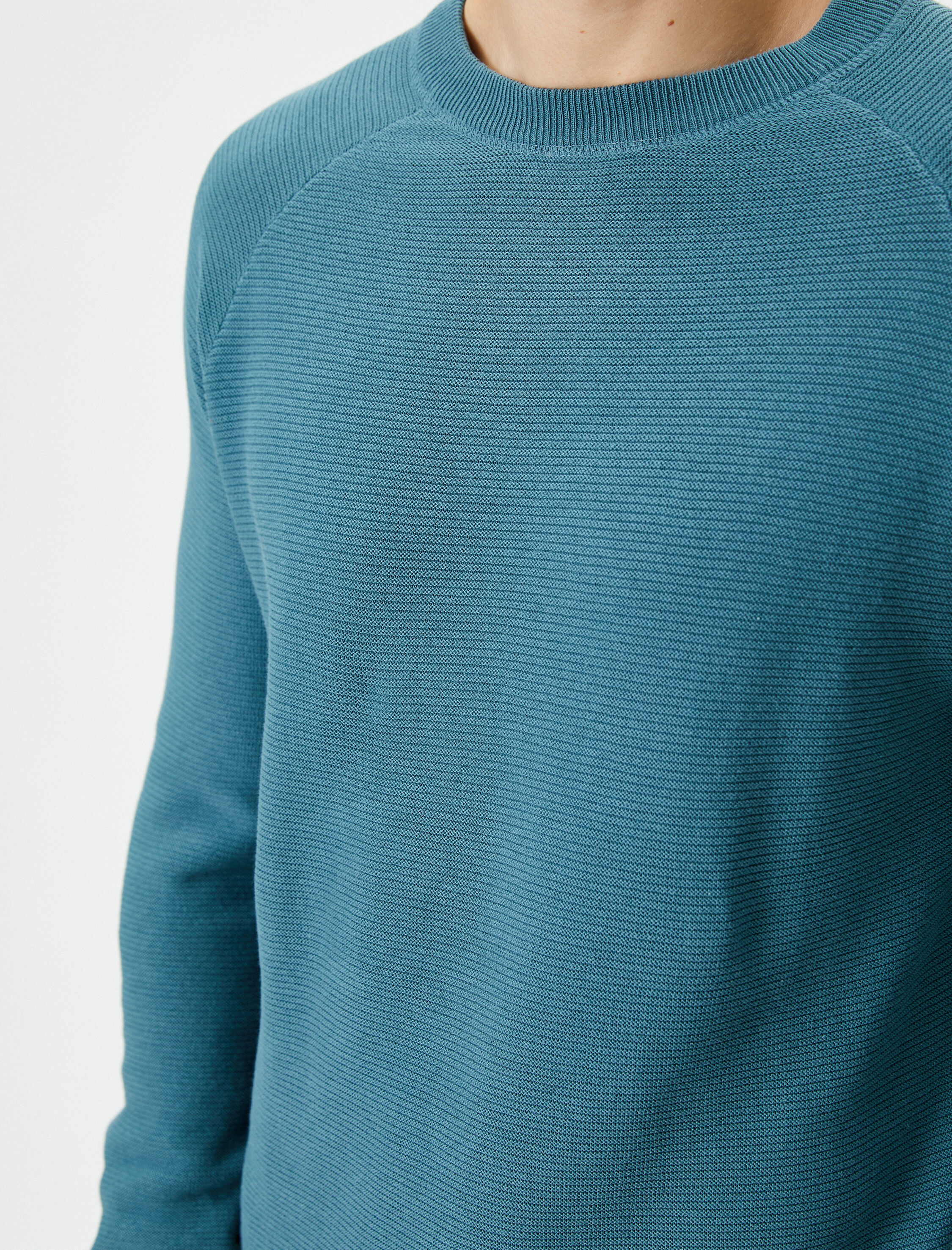   Triko Kazak Basic Bisiklet Yaka Reglan Kol Pamuklu