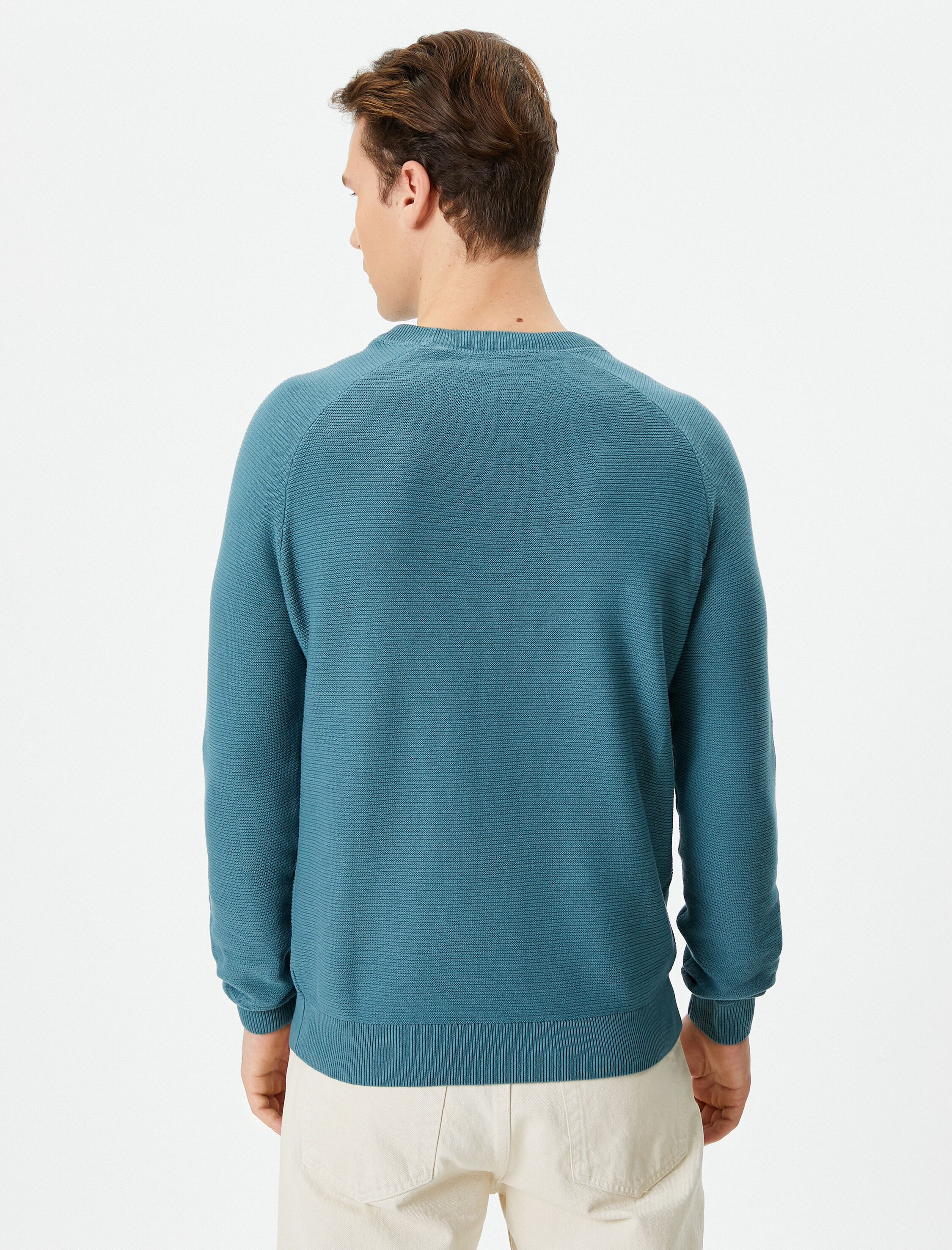   Triko Kazak Basic Bisiklet Yaka Reglan Kol Pamuklu