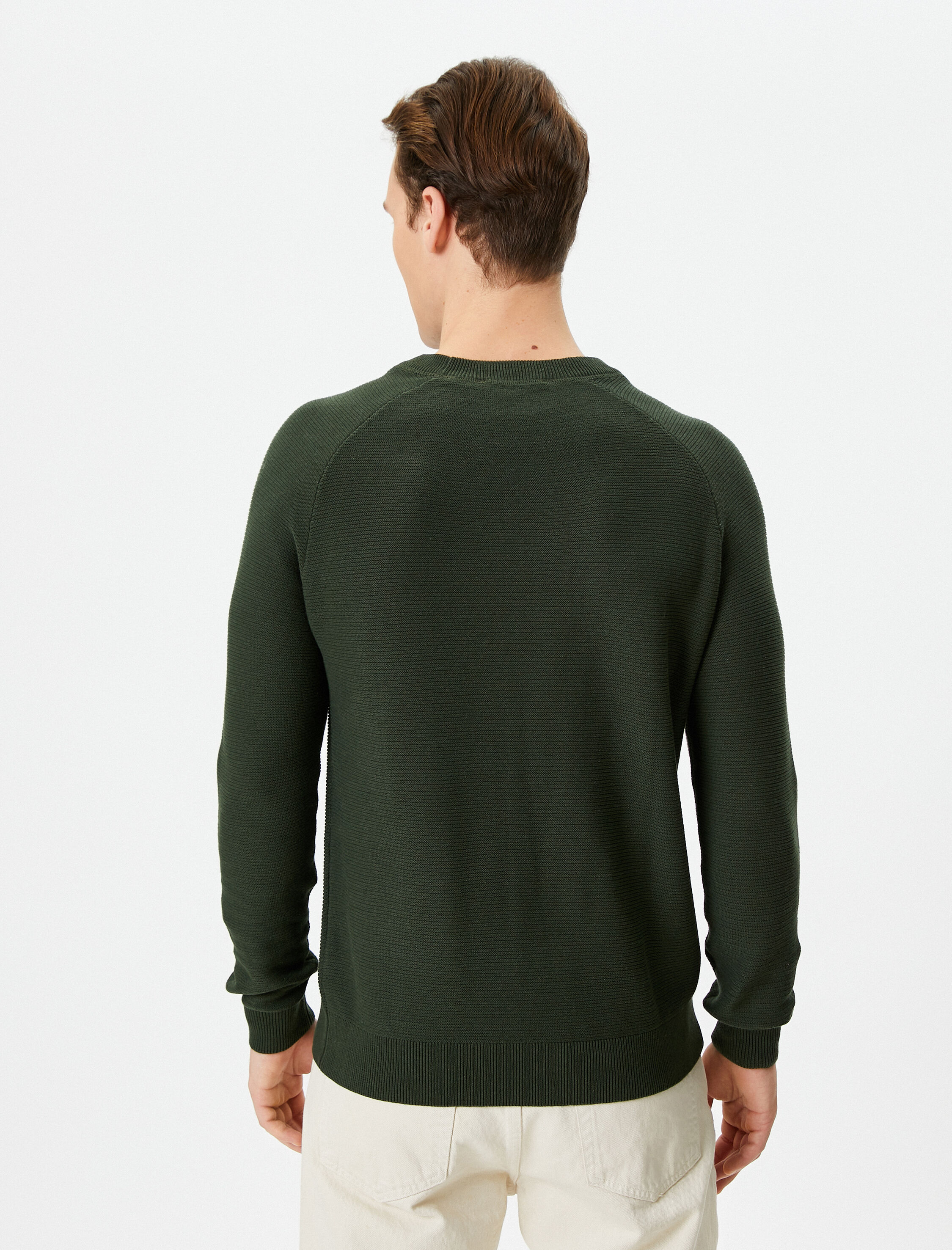   Triko Kazak Basic Bisiklet Yaka Reglan Kol Pamuklu