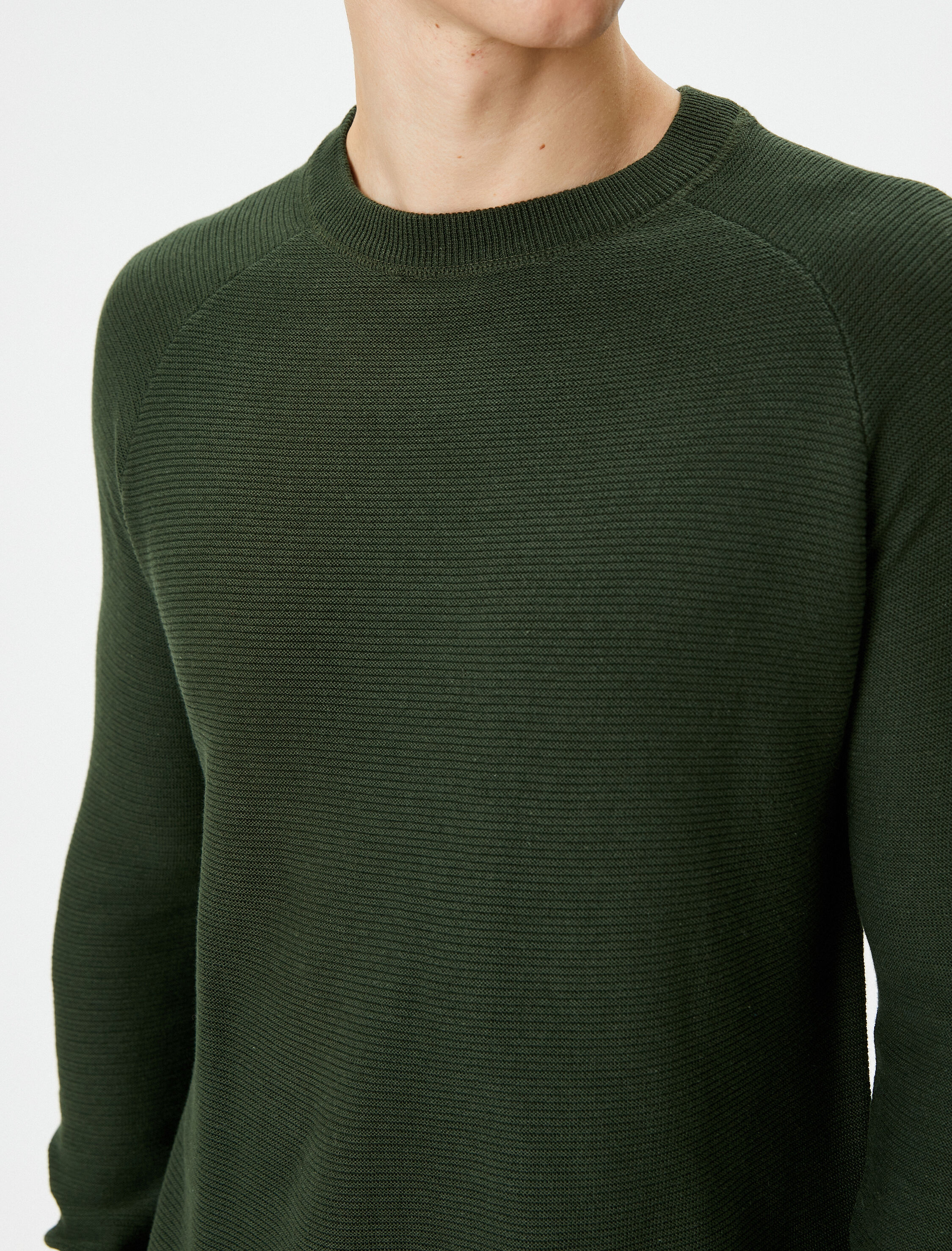   Triko Kazak Basic Bisiklet Yaka Reglan Kol Pamuklu