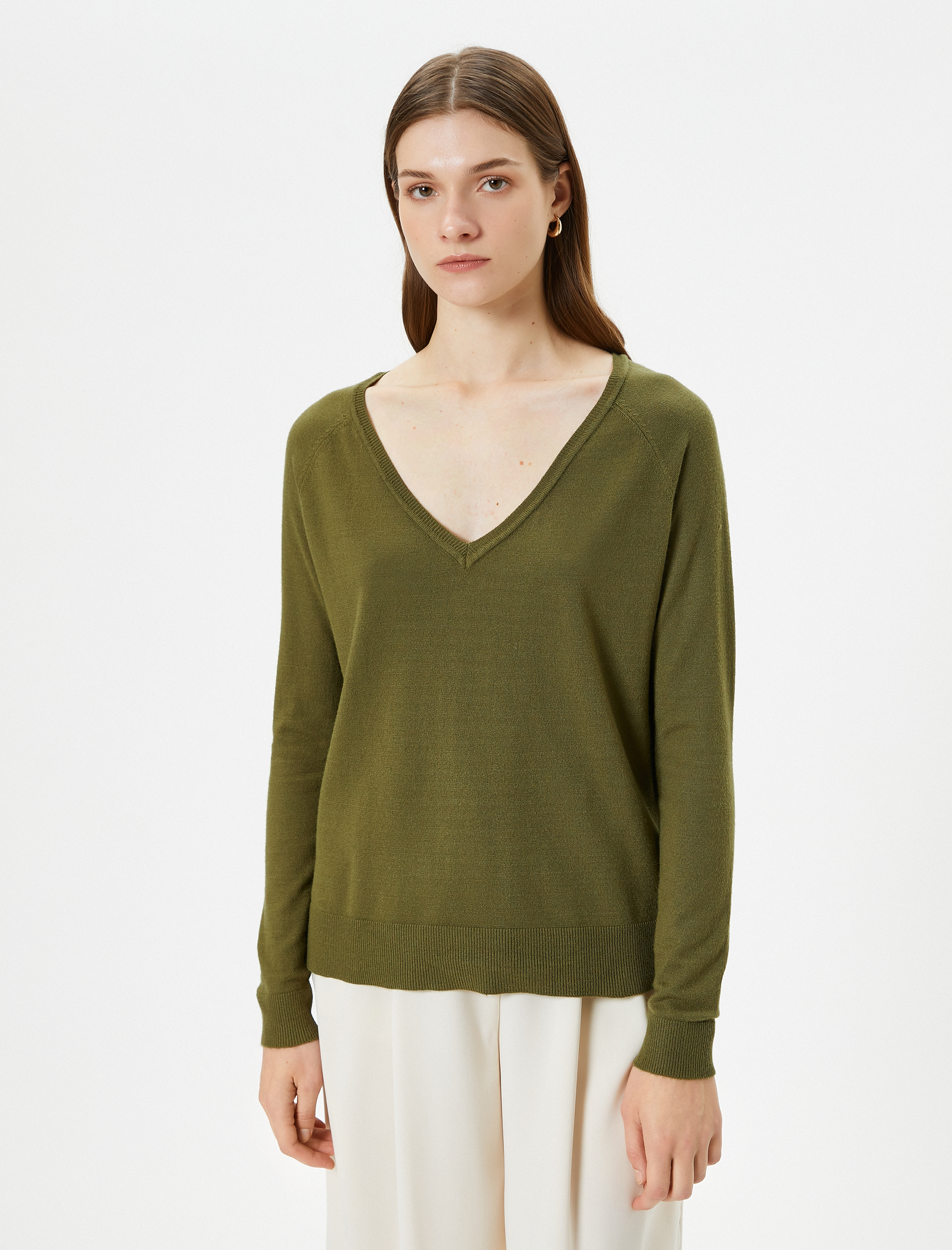 Triko Boğazlı Kazak Uzun Kollu Basic