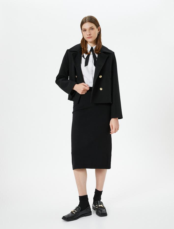  Midi Triko Etek Normal Bel